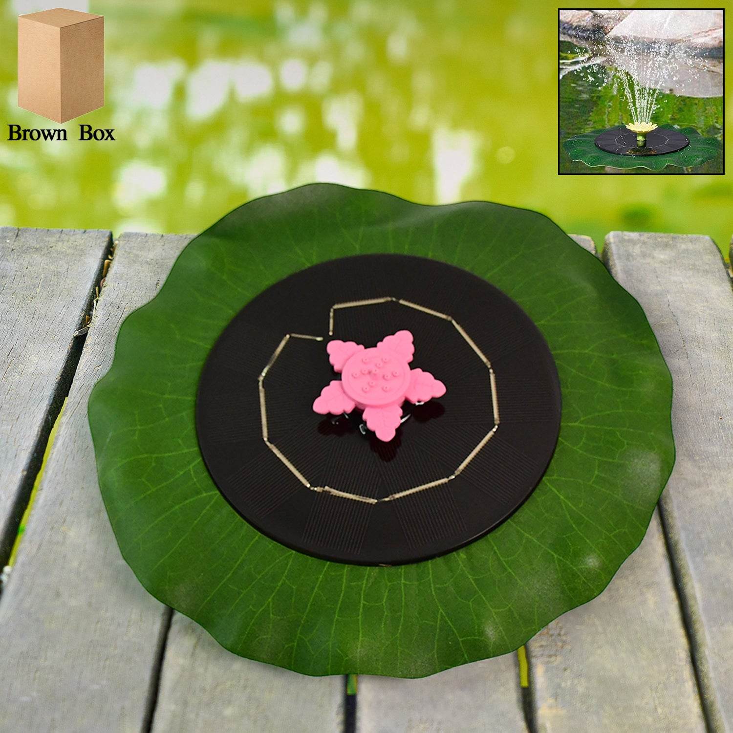 Decorative Solar-powered Floating Water Fountain Pump - 9XShoppy