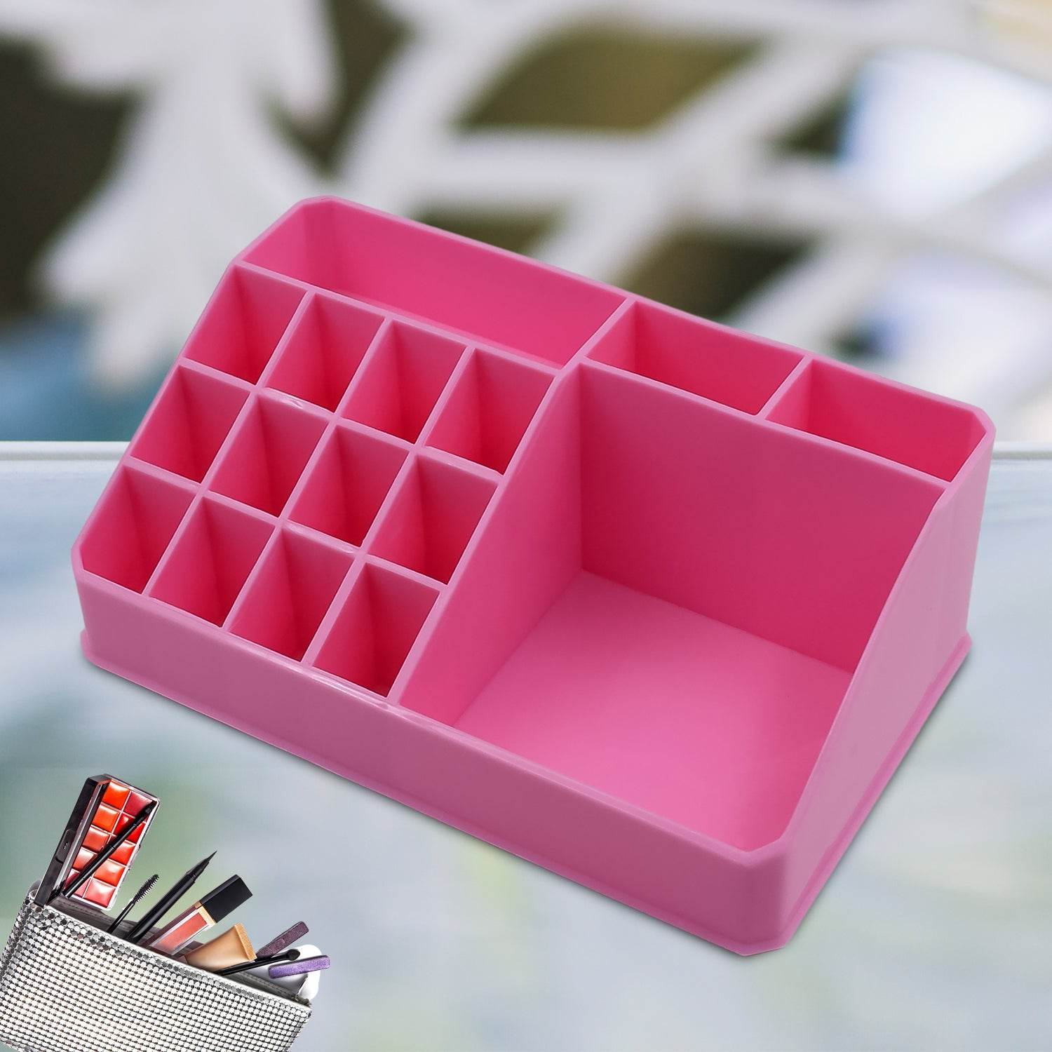 Makeup Organiser Cosmetic Makeup Lipstick Storage Box With Drawer Plastic Case Holder Skin Care Products (1 Pc) - 9XShoppy