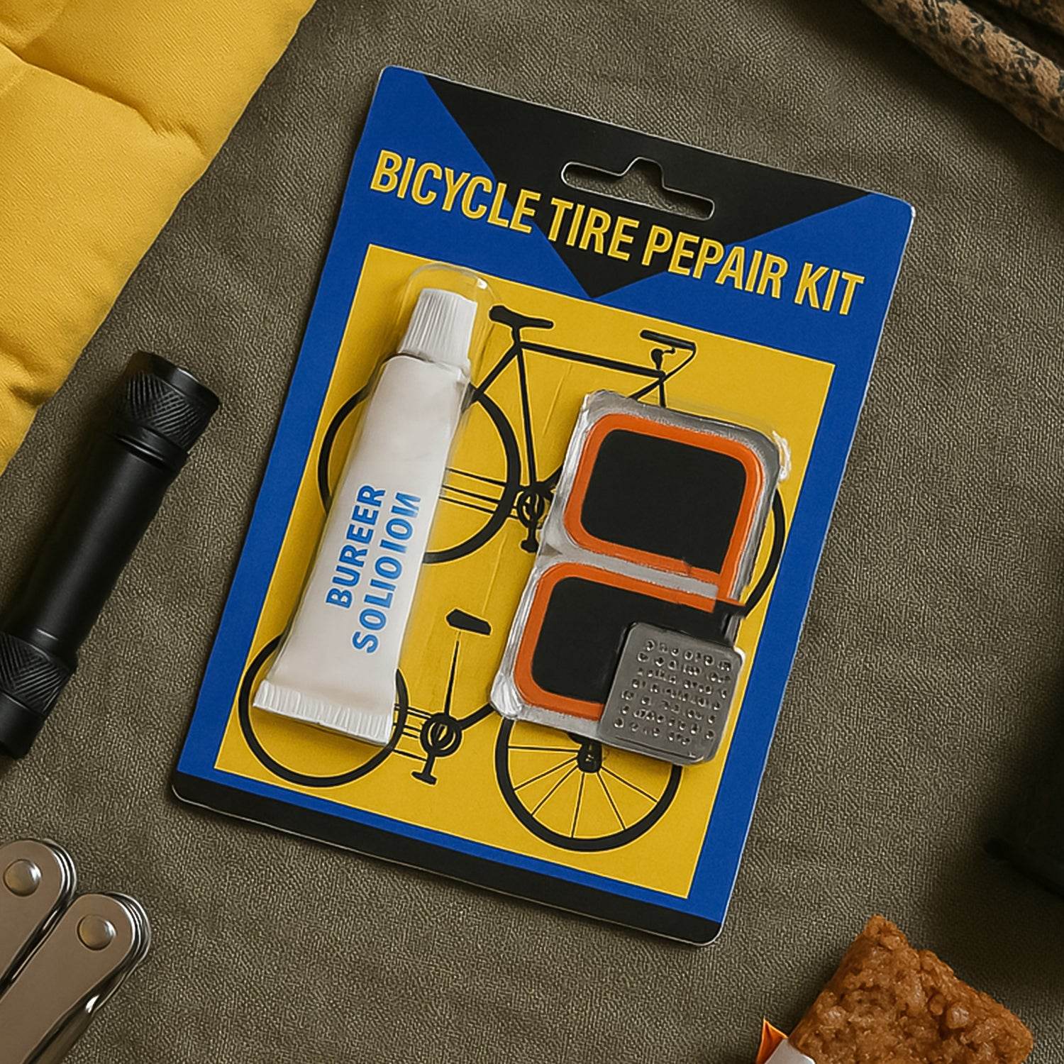 Bicycle Tire Repair Kit Puncture Repair Set With Adhesive Portable Tools - 9XShoppy
