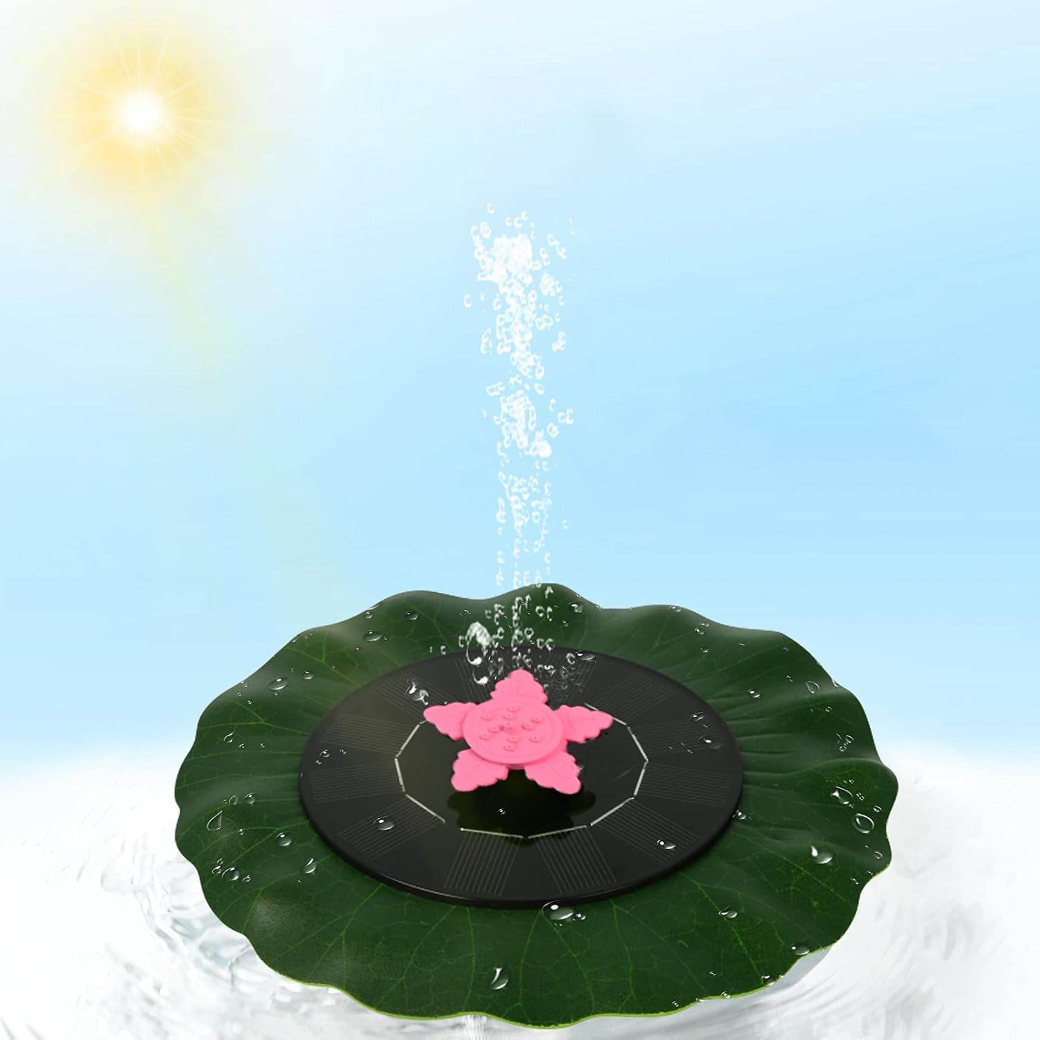 Decorative Solar-powered Floating Water Fountain Pump - 9XShoppy