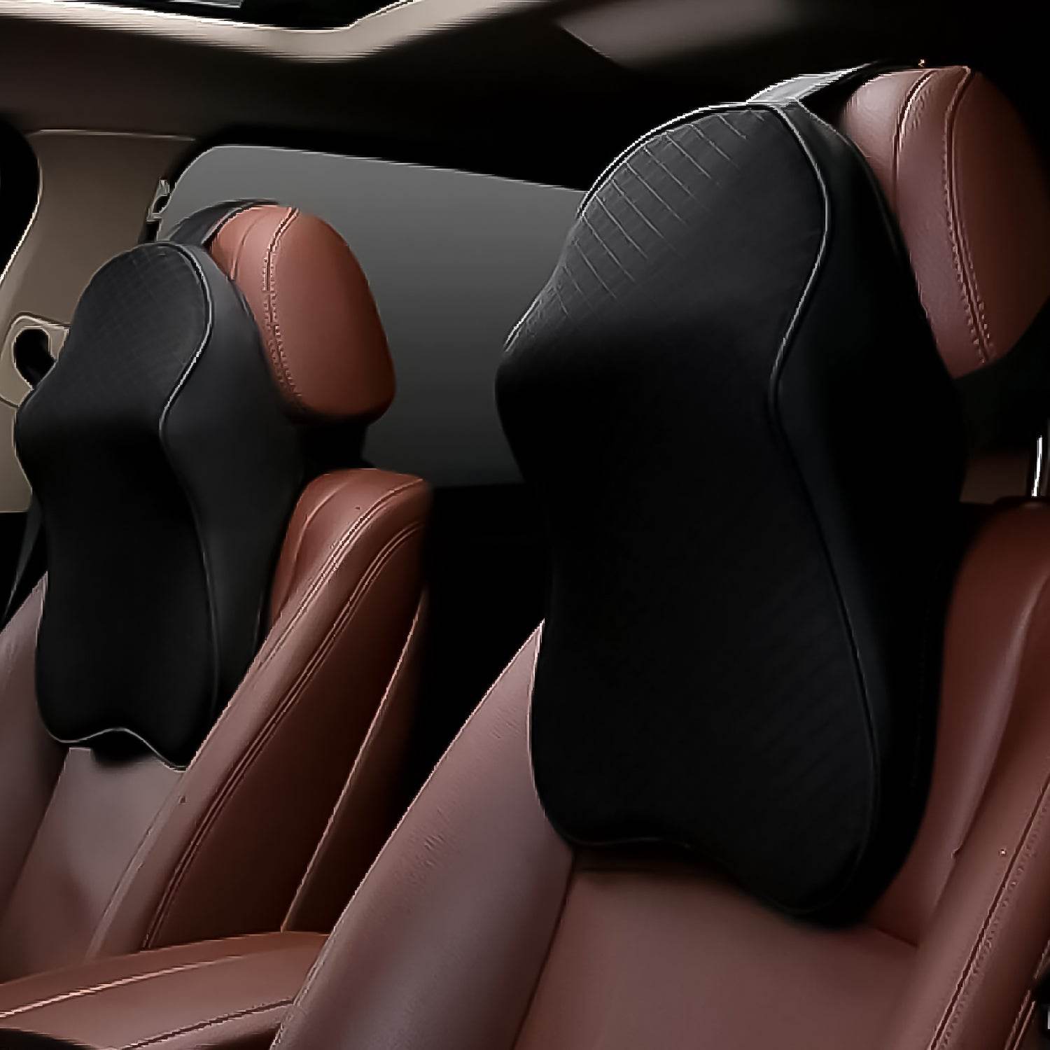 8595 Car Neck Pillow Car Neck Headrest Pillow Memory Foam Car Accessories Cushion Car Seat Head Support Neck Protector Car Seat Neck Pillowfor Driving (1 Pc) - 9XShoppy