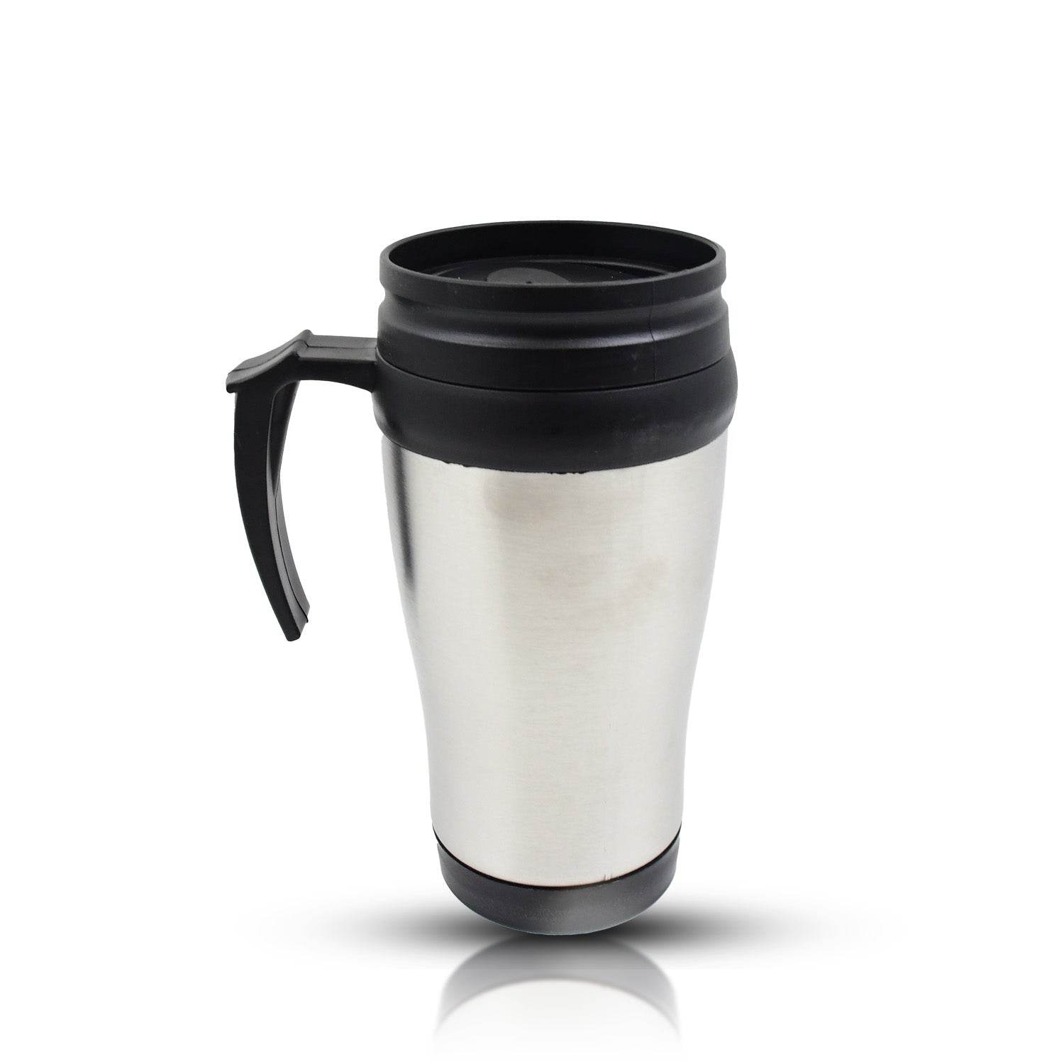 Stainless Steel Vacuum Glass Insulated Glass Coffee Cups (With Lid Handle 1 Pc) - 9XShoppy