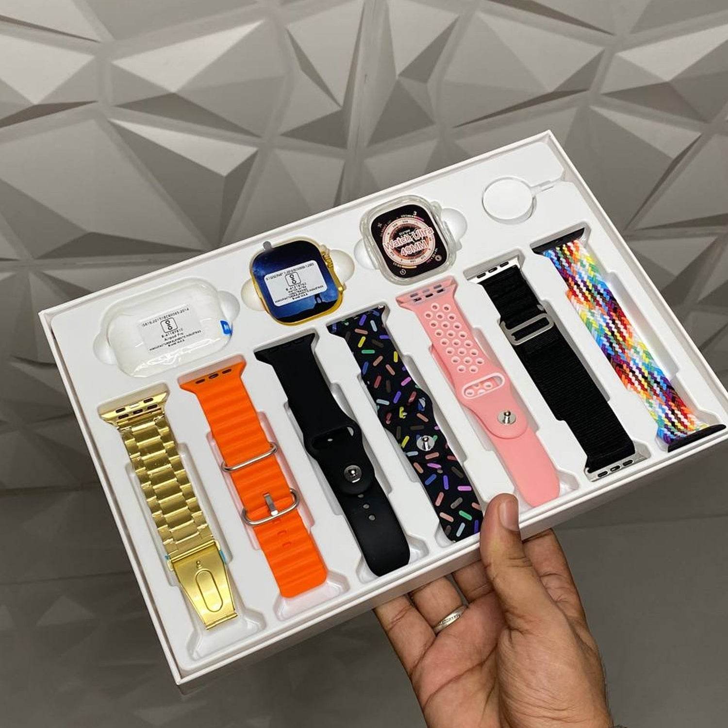 10 In 1 Set Ultra Smart Bluetooth Calling Smartwatch + Earphones - 9XShoppy