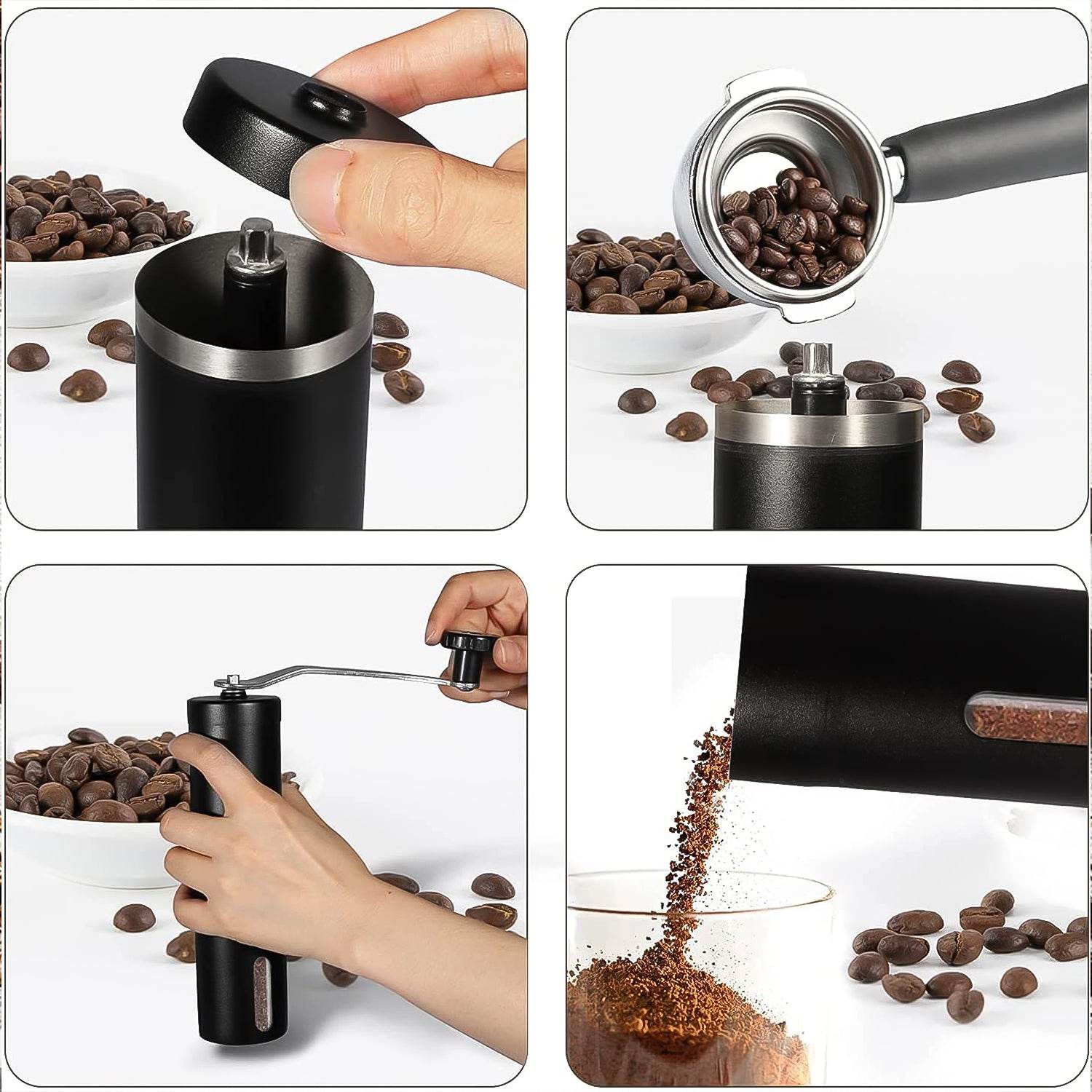 Portable Stainless Steel Manual Coffee Grinder (1 Pc) - 9XShoppy