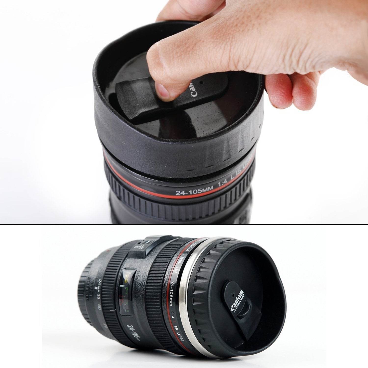 Plastic Camera Lens Stainless Steel Coffee Mug - 9XShoppy