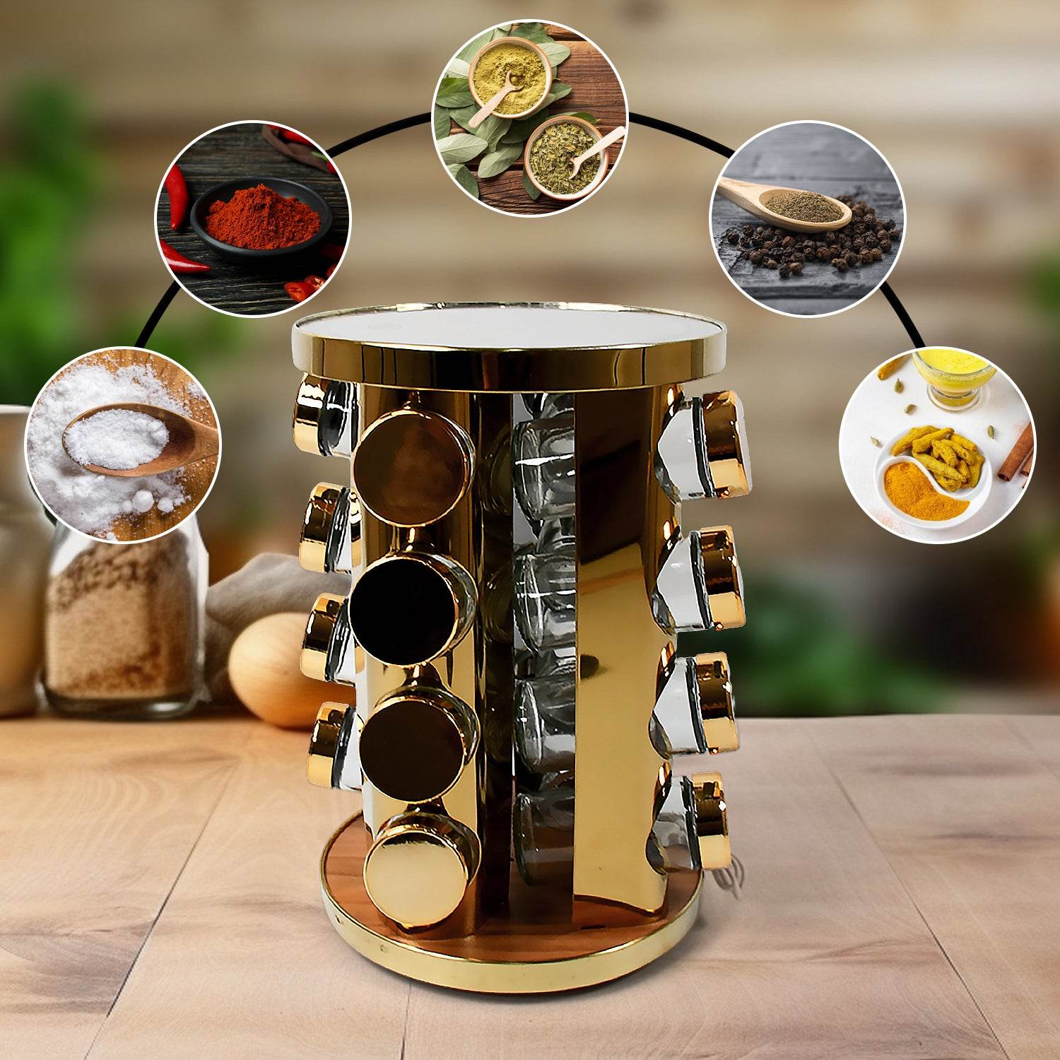 Led Spice Rack Organizer Rotating Spice Rack - 9XShoppy