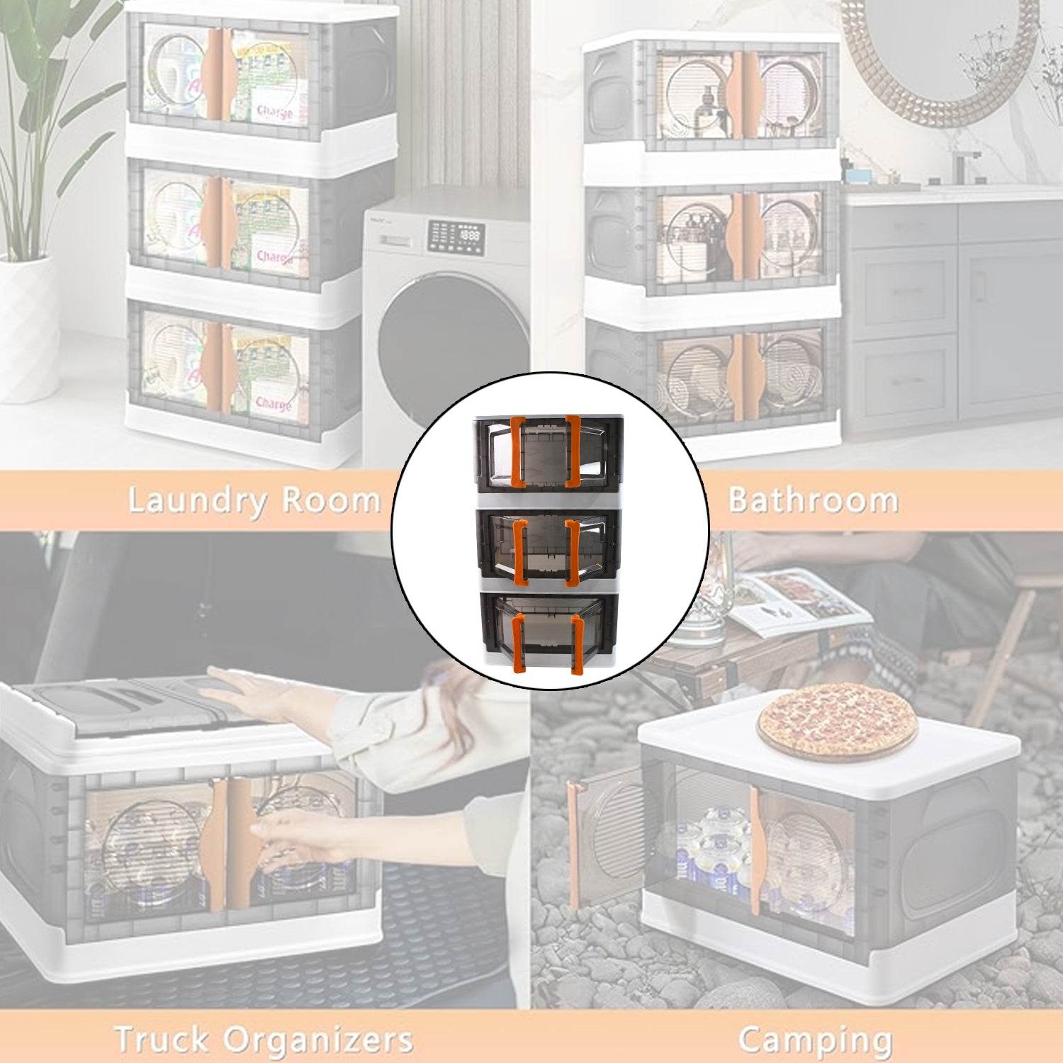 Plastic Folding Wardrobe Storage Organizer (3 Layer 1 Pc) - 9XShoppy