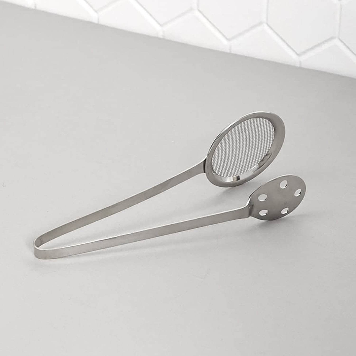 Apex Stainless Steel Skimmer Serving Tong - 9XShoppy