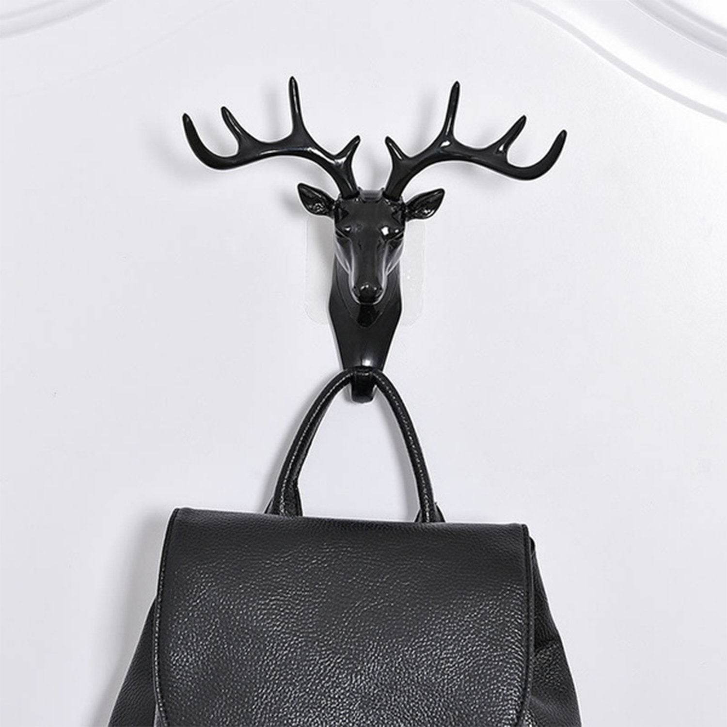 Deer Head Self Adhesive Wall Door Hook Hanger - 9XShoppy