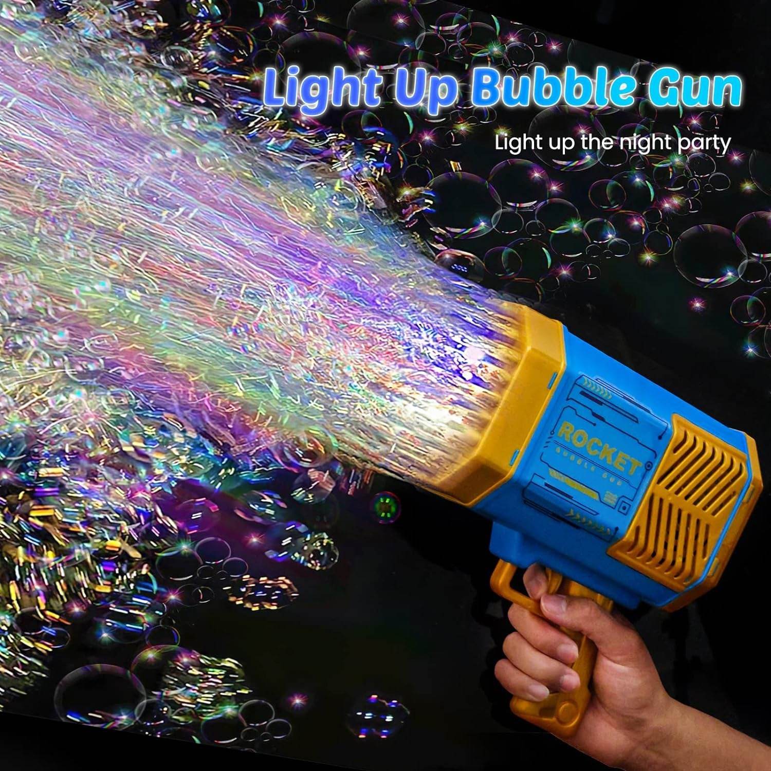 69 Holes Big Rechargeable Powerful Machine Bubble Gun - 9XShoppy