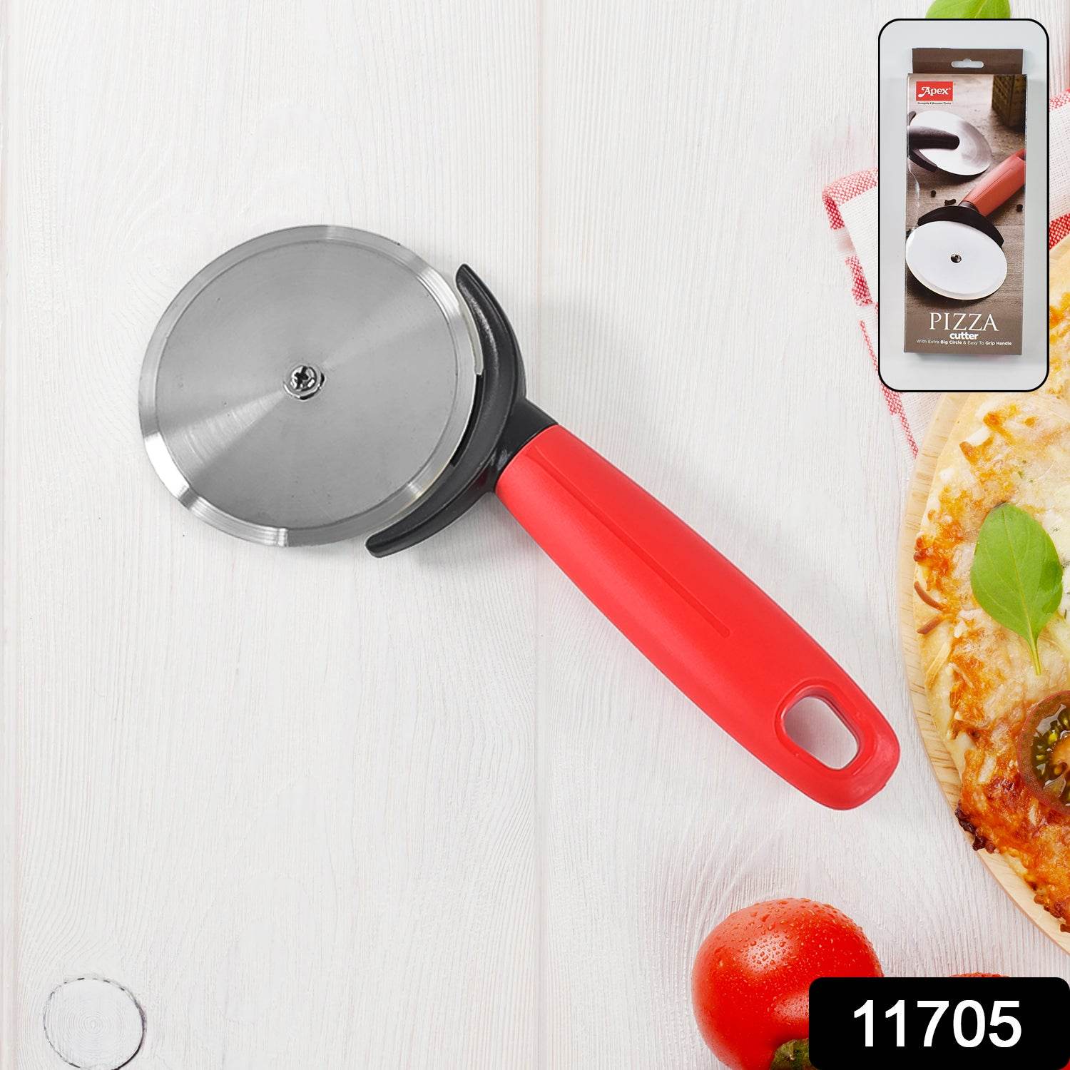 Apex Premium Stainless Steel Pizza Cutter (1 Pc Mix Color) - 9XShoppy