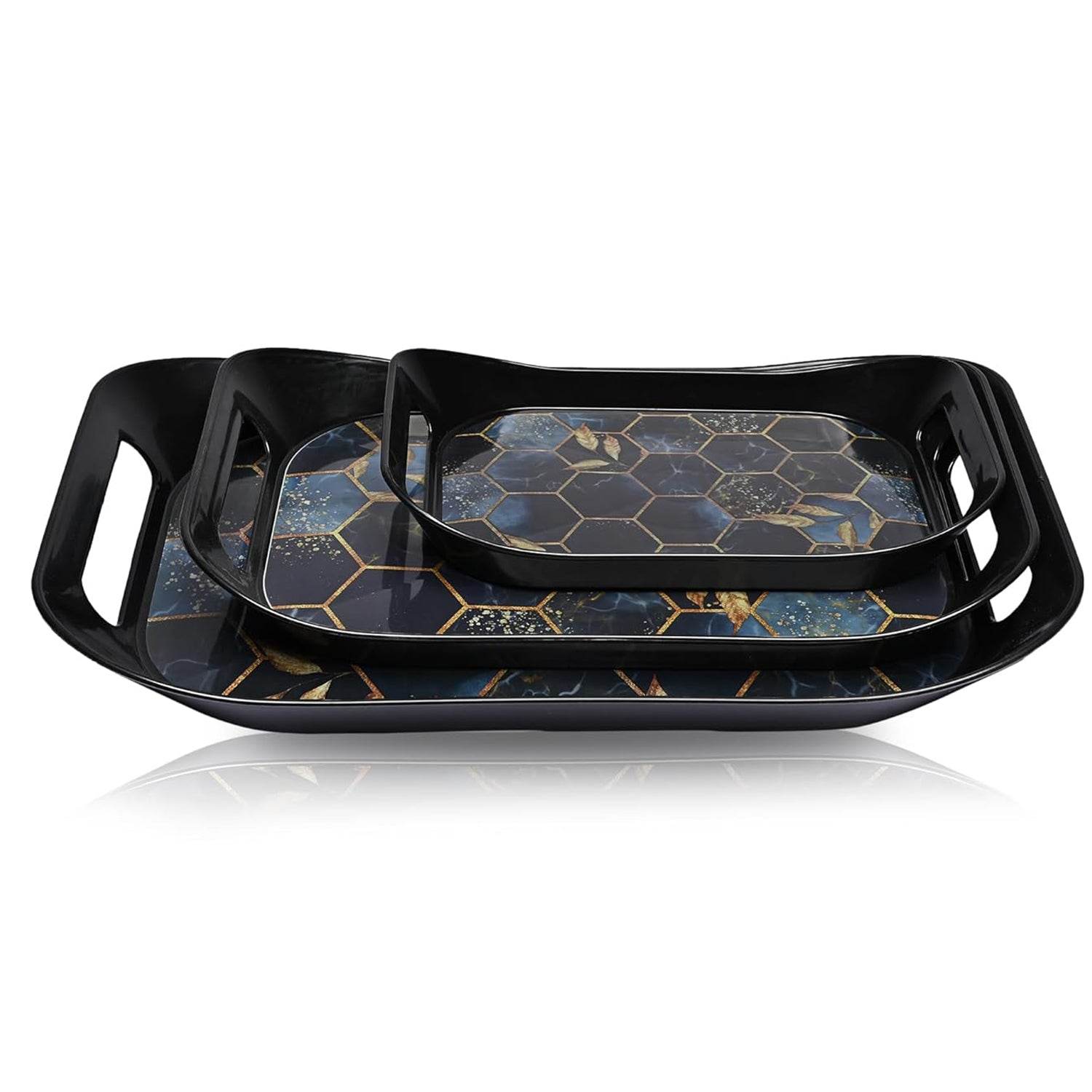 Premium Plastic Serving Tray (3 Pc) - 9XShoppy