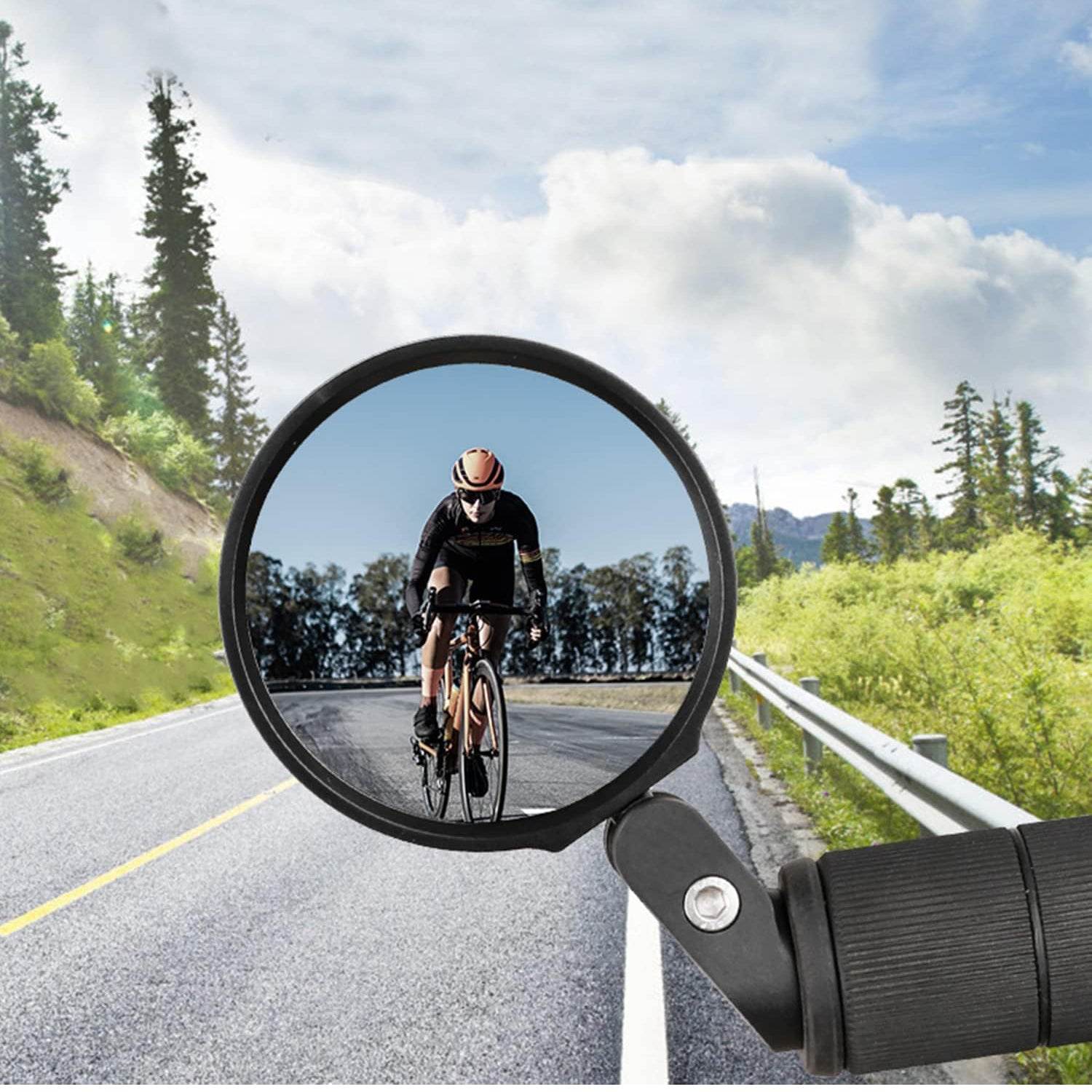 8505 Bar End Bike Mirror Safe Rearview Mirror 360 Rotatable Foldable Safety Bicycle Rear View Mirror Mirror Durable Bike Mirror (1 Pc) - 9XShoppy