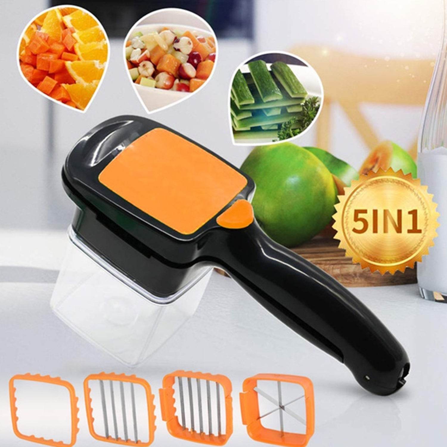 5 In 1 Nicer Dicer Used For Cutting And Shredding - 9XShoppy