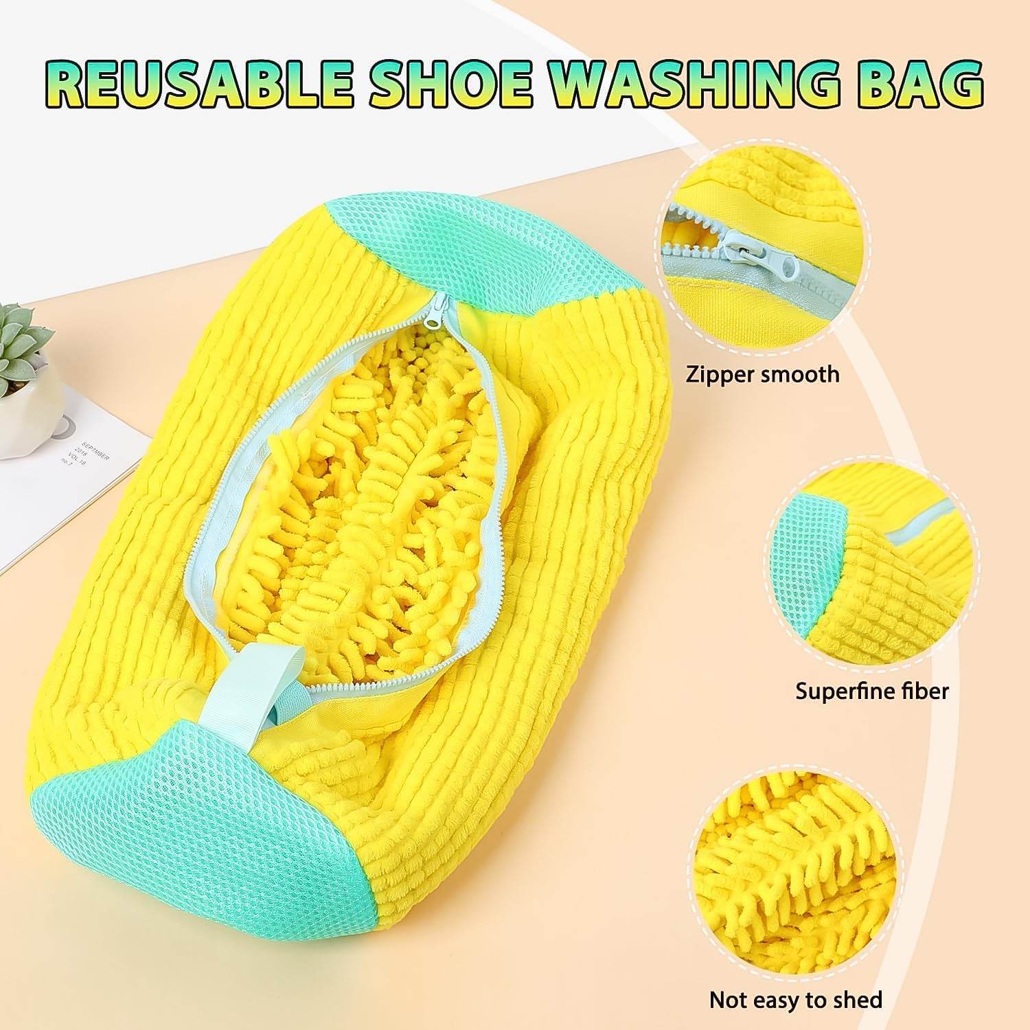 Shoe Cleaning Mop Cover With Microfiber Chenille Lining Zipper (1 Pc) - 9XShoppy