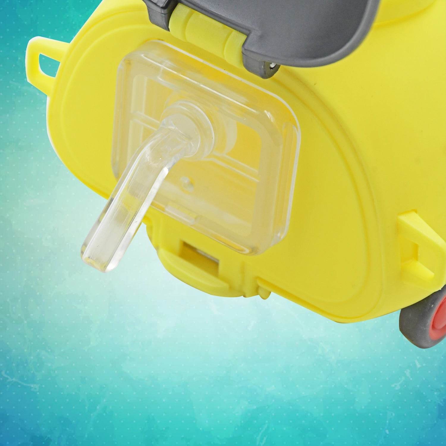 8822 Cute Plastic Bug Shape Water Bottle With Adjustable Shoulder Strap 4 Wheel Straw Portable Drinking Cup Water Bottle For Kids Water Bottle Return Gift For Kids Water Bottle With Straw School Kinds Water Bottle (1 Pc) - 9XShoppy