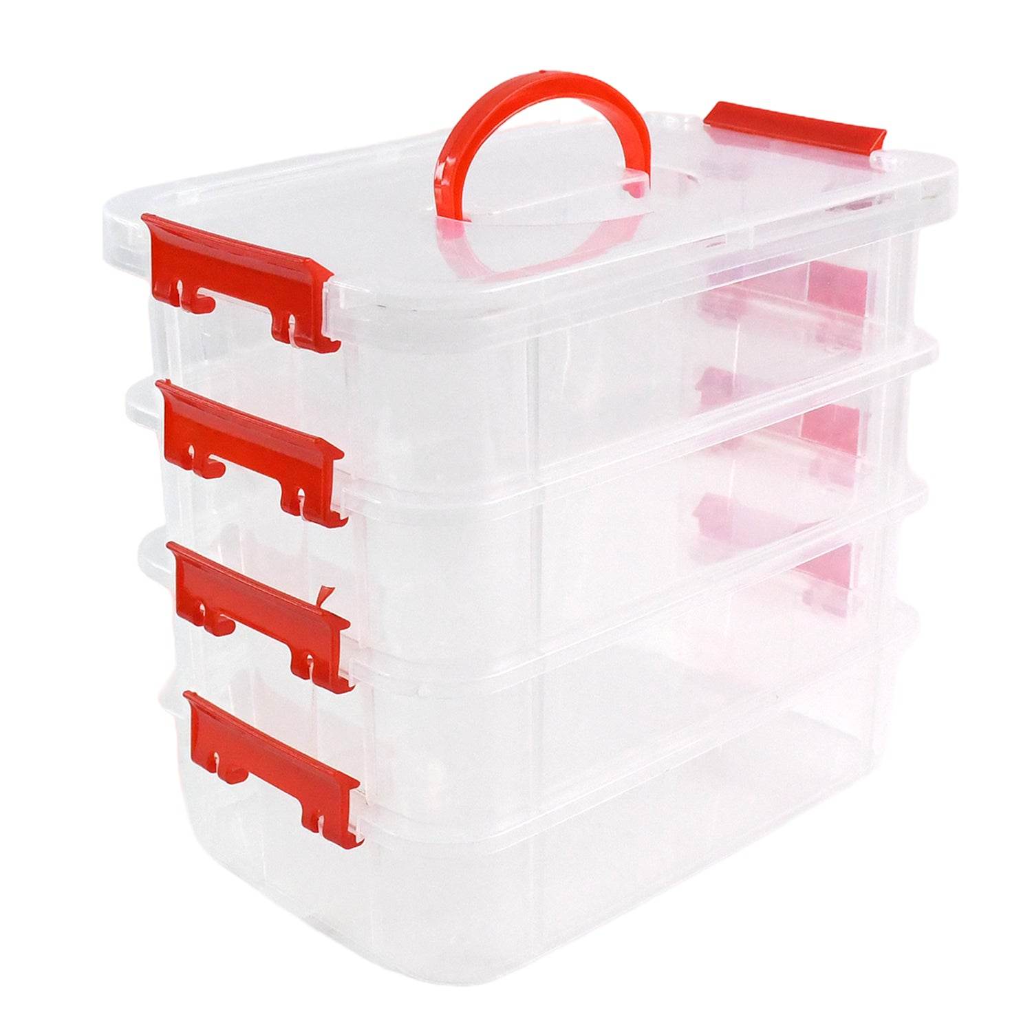 4-layer Transparent Multipurpose Plastic Storage Box - 9XShoppy