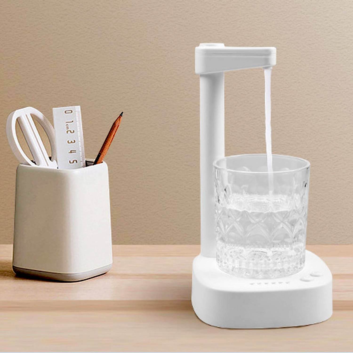 8864 Usb Charging Desktop Water Bottle Dispenser Intelligent Desktop Water Pump With Small Pipe One Button Operation Smart Table Bedside Water Dispenser Desk Water Dispenser For Home Office Outdoor Camping - 9XShoppy