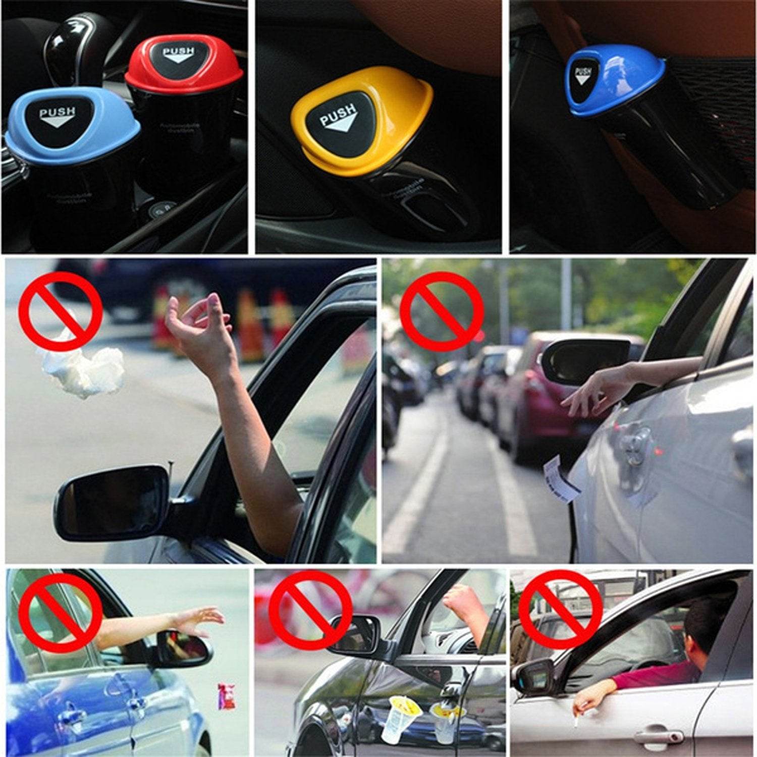 Mini Car Trash Bin Can Holder Dustbin - 9XShoppy