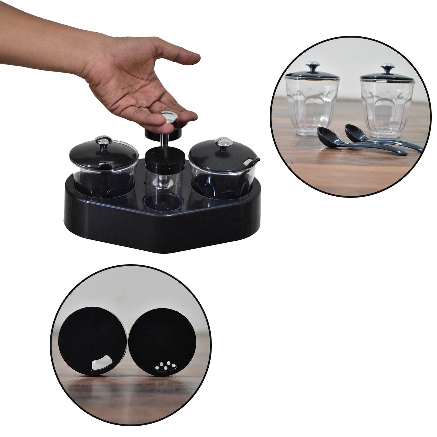 8122 Ganesh Rendy Condiment Set For Kitchen Transparent Jar For Easy To Access Spice 1 Piece Spice Set (Plastic) - 9XShoppy