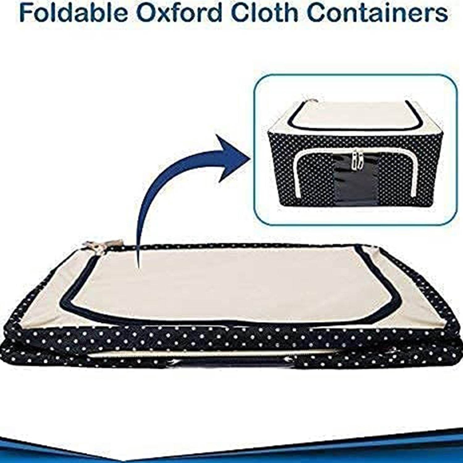 Foldable Steel Frame Clothes Living Storage Organizer - 9XShoppy