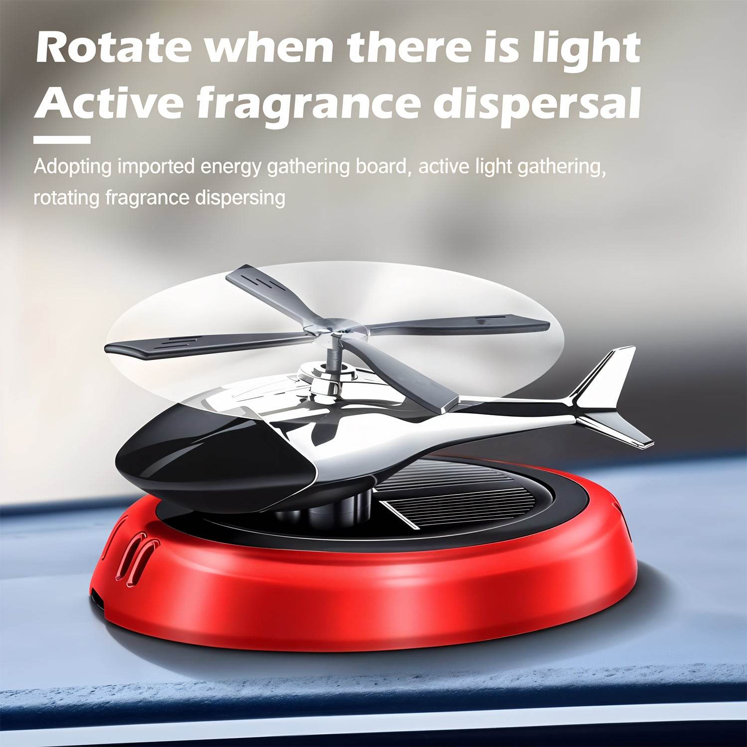 Solar-powered Rotating Helicopter Car Air Freshener - 9XShoppy