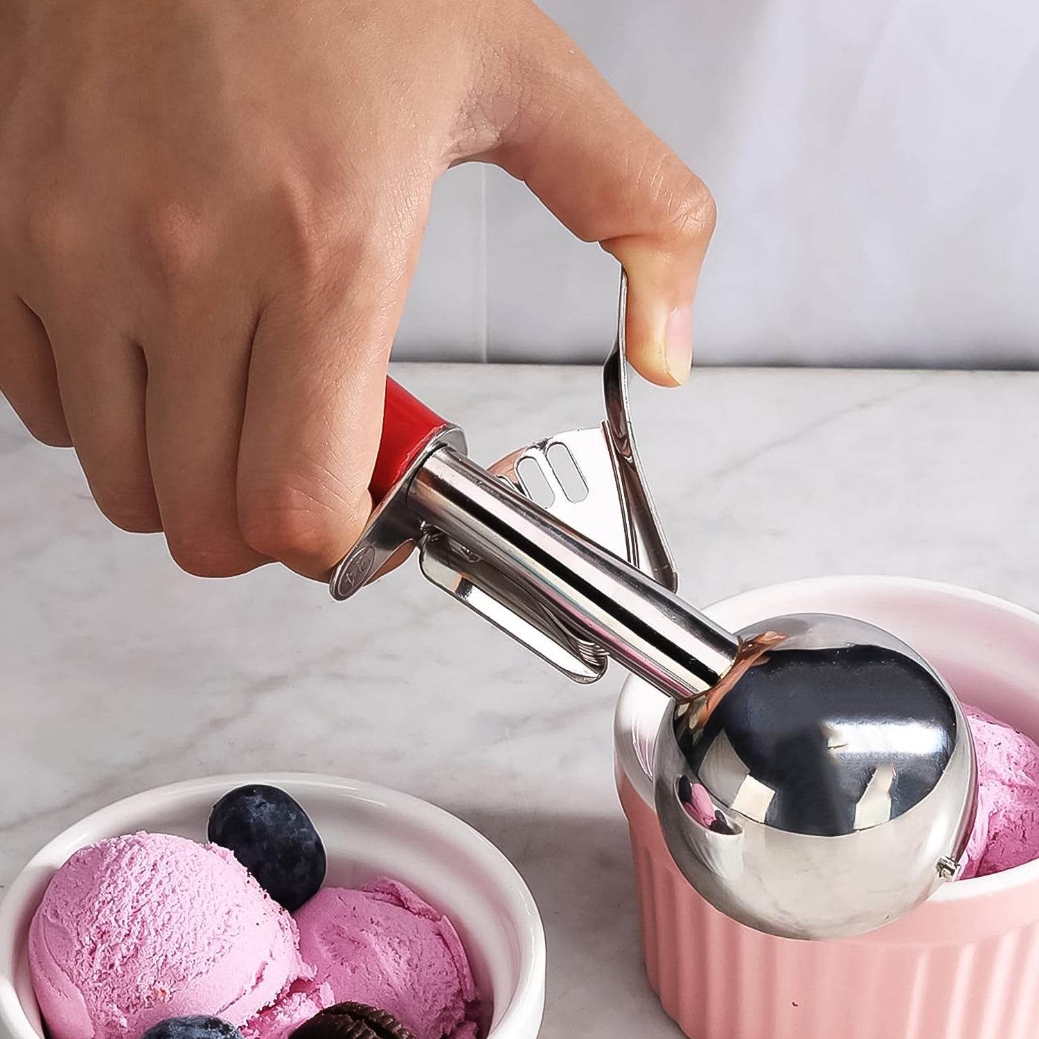 Apex Ice Cream Scoop 70 Ml Stainless Steel Head With Ergonomic Handle (1 Pc) - 9XShoppy