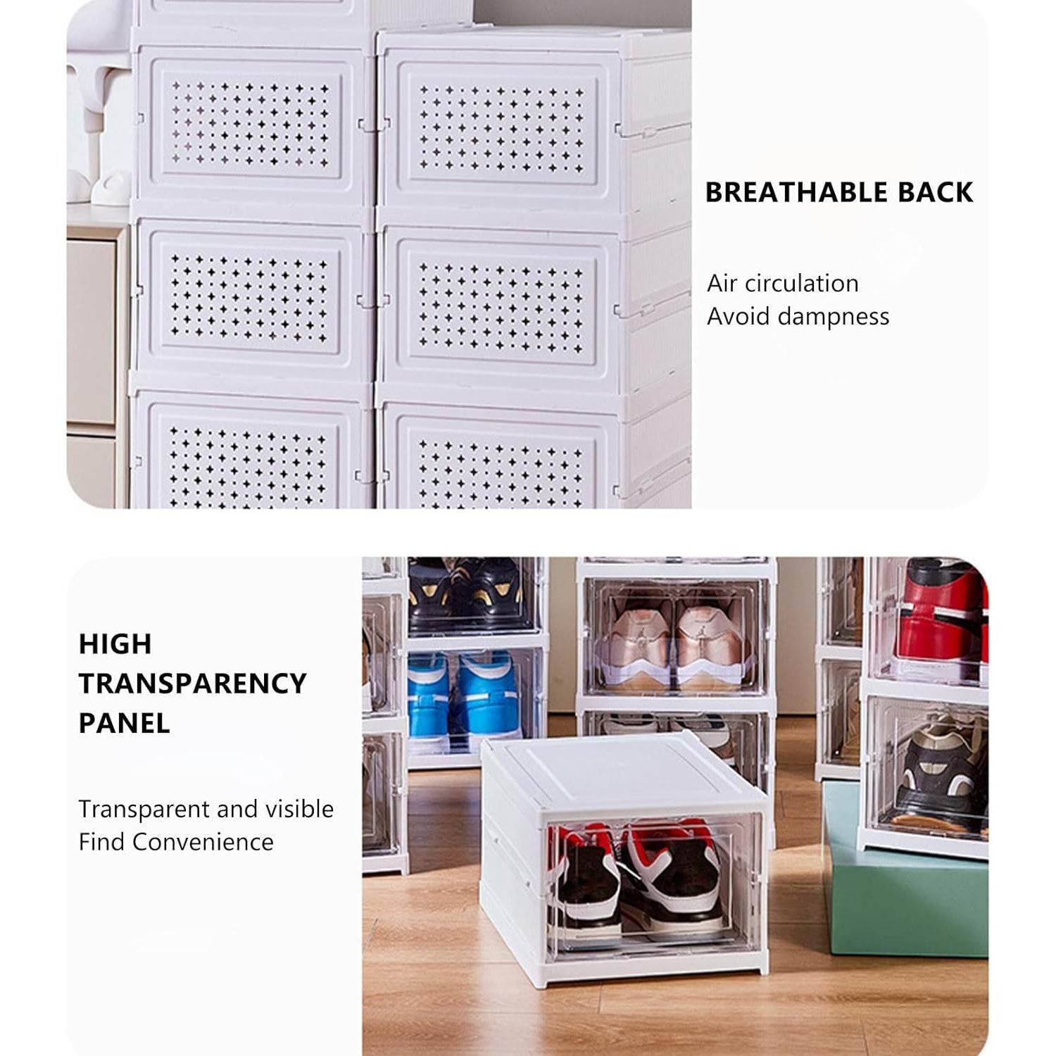 Stackable Multifunctional Storage For Clothes Foldable Drawer Shelf Basket Utility Cart Rack Storage Organizer Cart For Kitchen Pantry Closet Bedroom Bathroom Laundry (3 Layer 1 Pc) - 9XShoppy