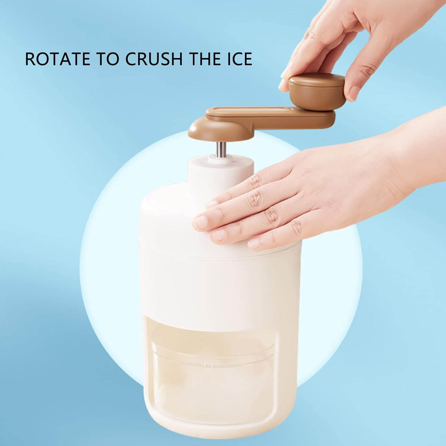 5771 Portable Gola Maker Ice Crusher And Shaved Ice Machine Hand Shaved Ice Machine Manual Fruit Smoothie Machine Mini Household Ice Shaver Small Ice Crusher - 9XShoppy