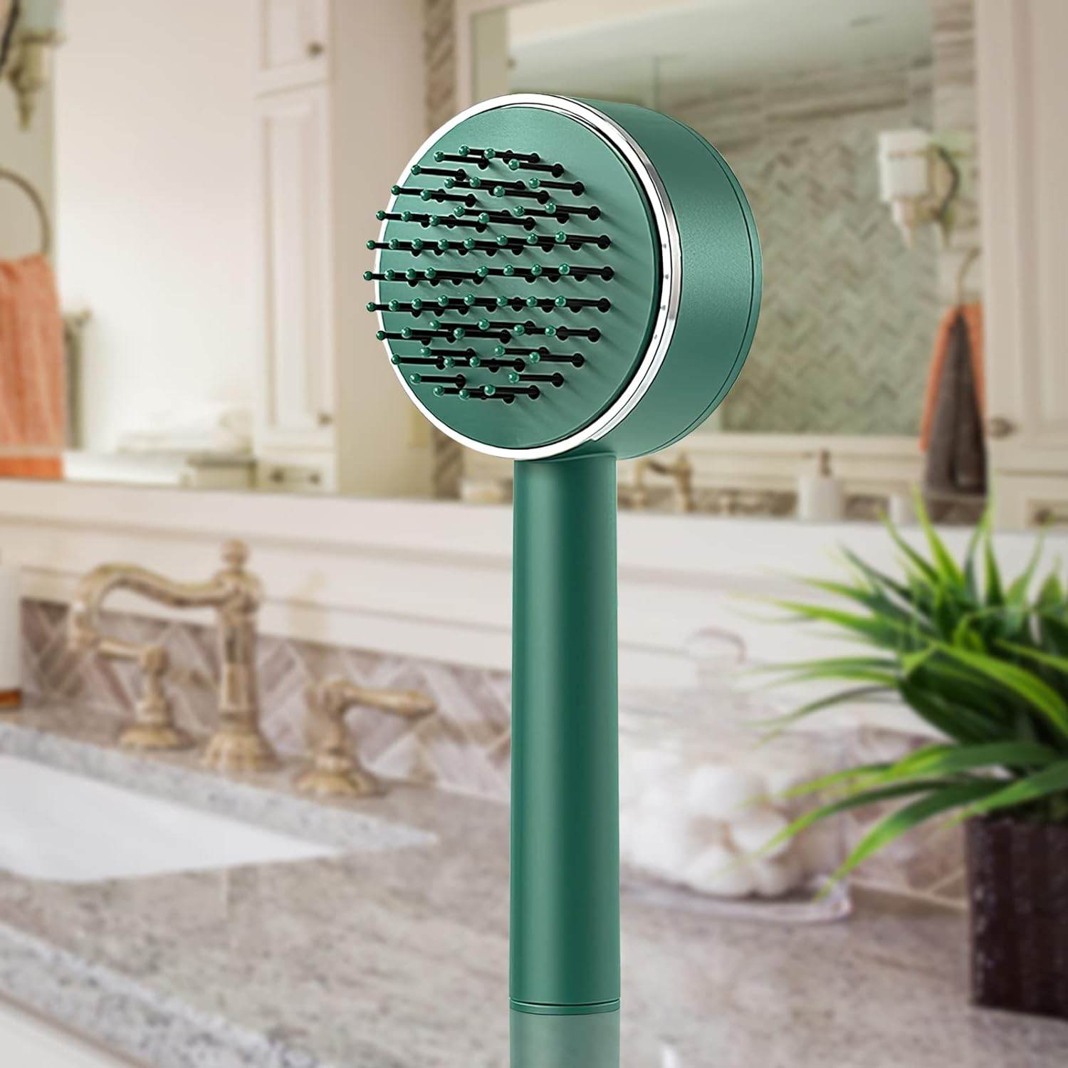 6034 Air Cushion Massage Brush Airbag Massage Comb With Long Handle Self-cleaning Hair Brush Detangling Anti-static For All Hair - 9XShoppy