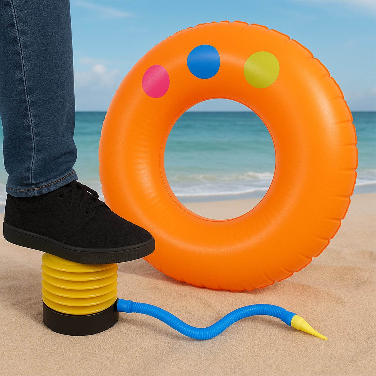 Portable Foot Air Pump With Hose - 9XShoppy