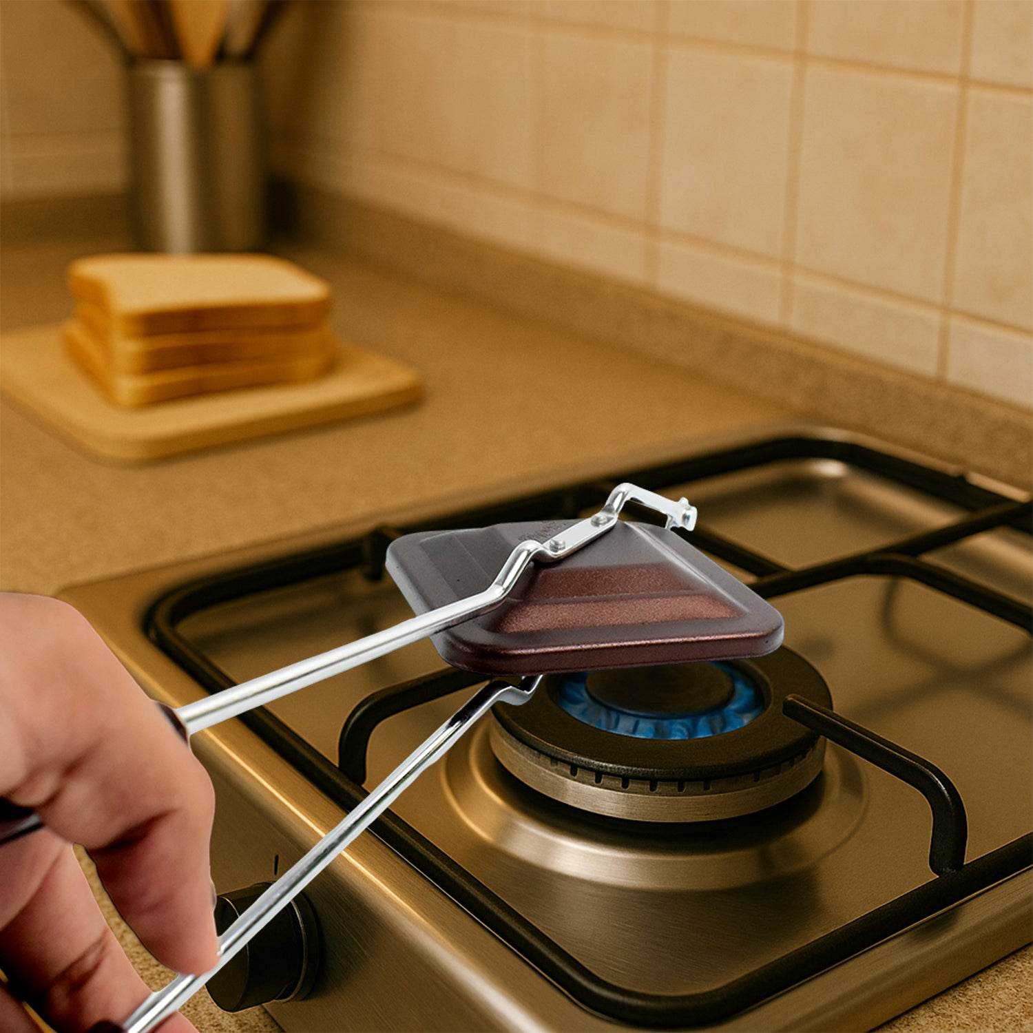 Apex Regular Non-stick Flame-based Sandwich Toaster - 9XShoppy