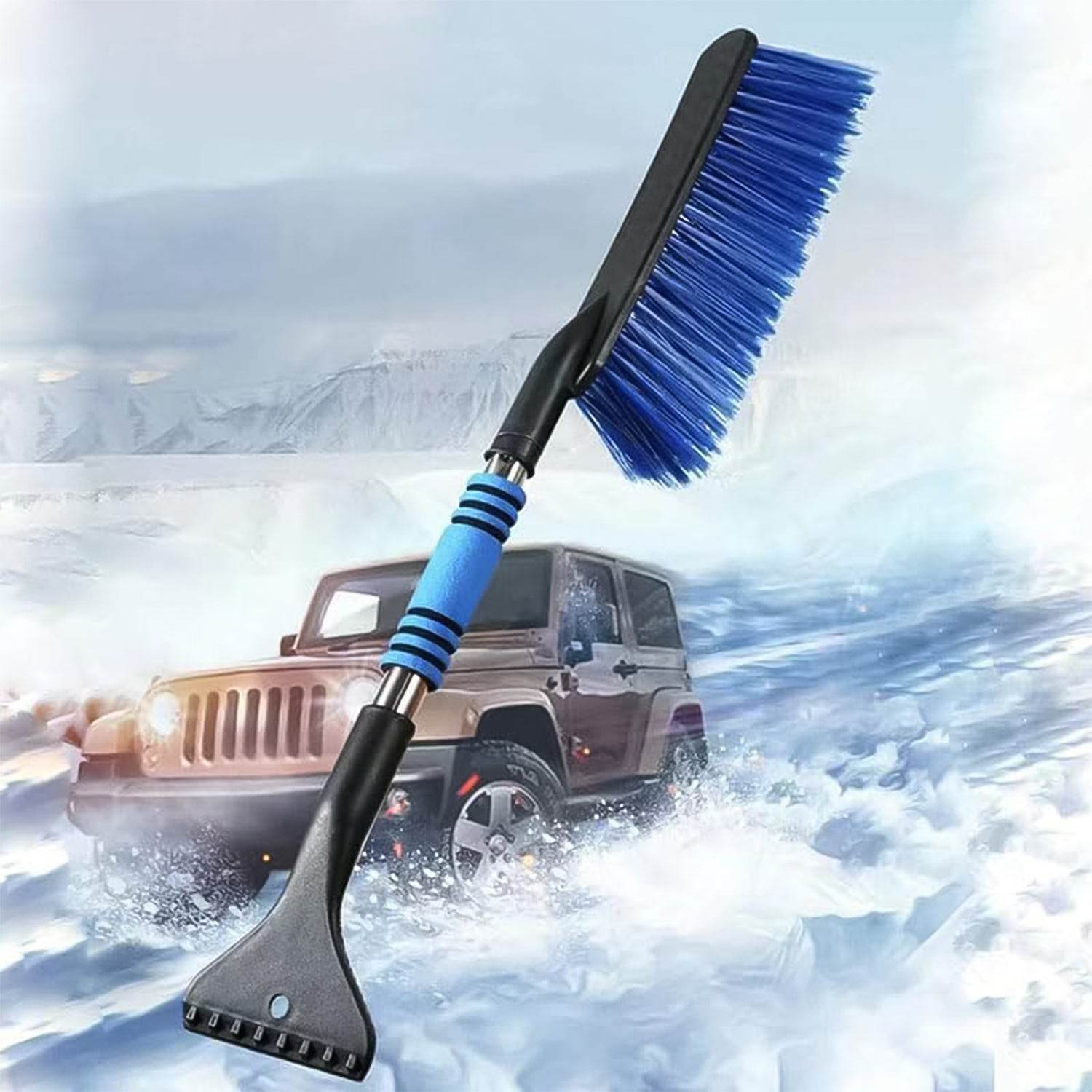 Ice Scraper Car Snow Brush 2 In 1 Comfortable Grip (1 Pc 67 Cm Long) - 9XShoppy