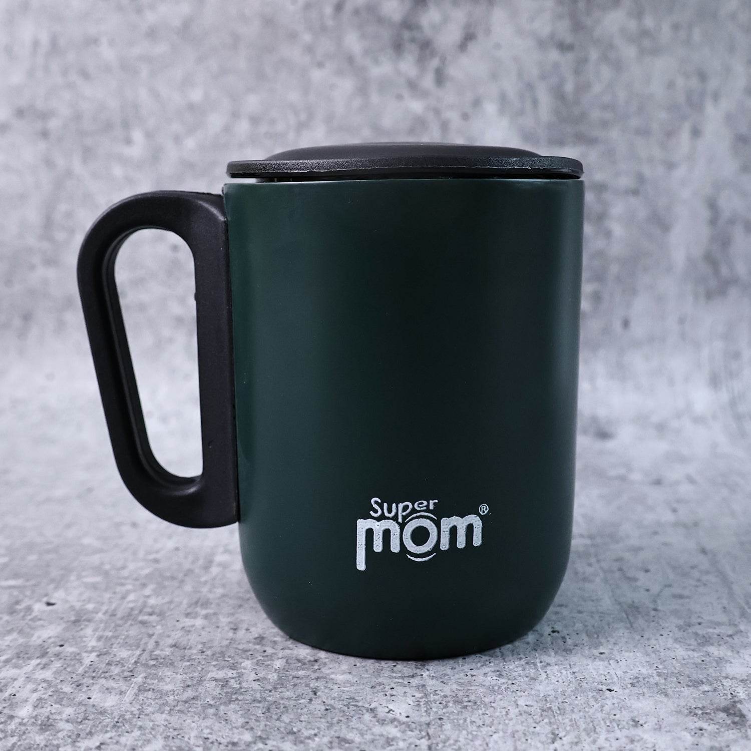 Supermom Metallic Stainless Steel Insulated Mug With Lid Approx 300ml (1 Pc) - 9XShoppy