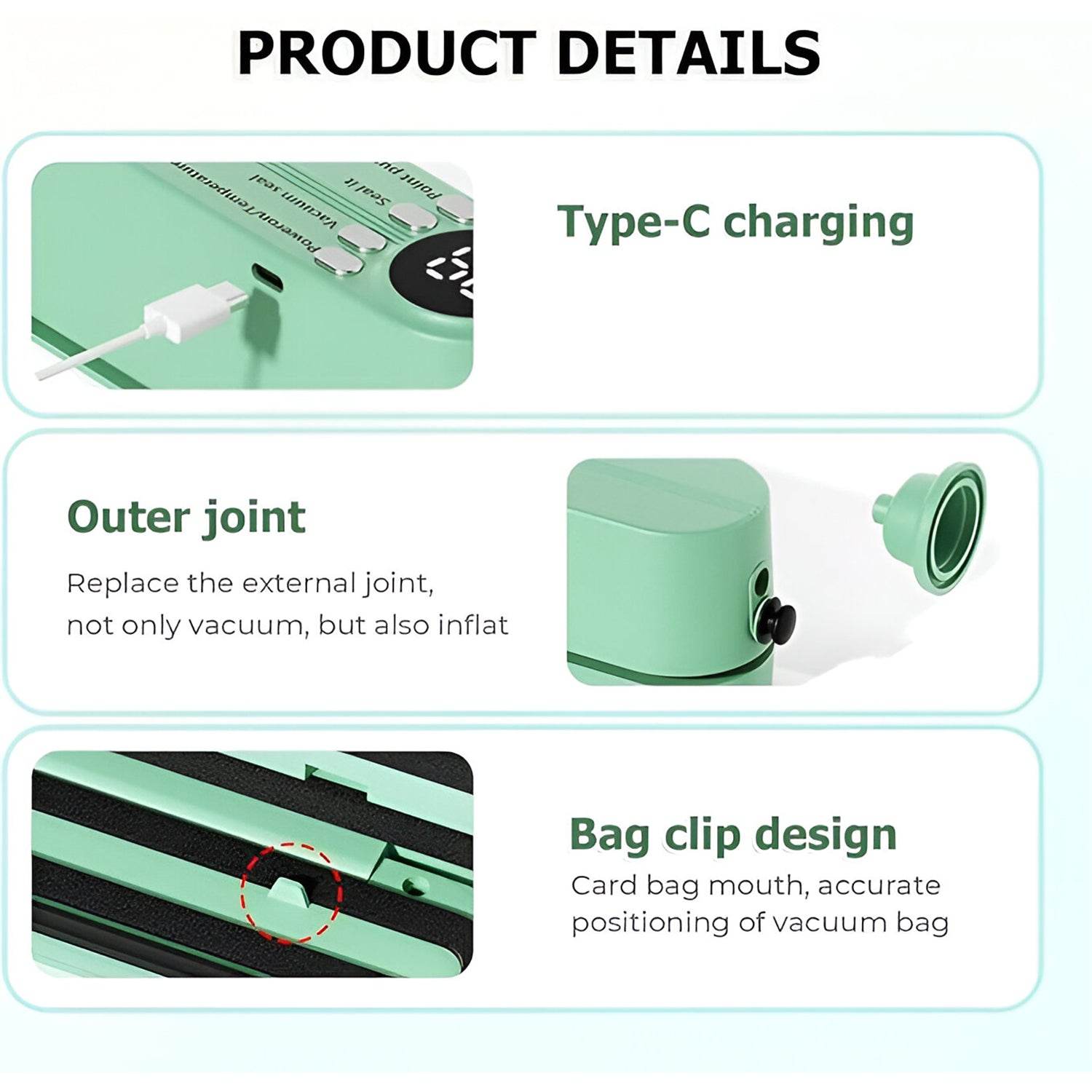 Rechargeable Electric Vacuum Sealer Machine - 9XShoppy