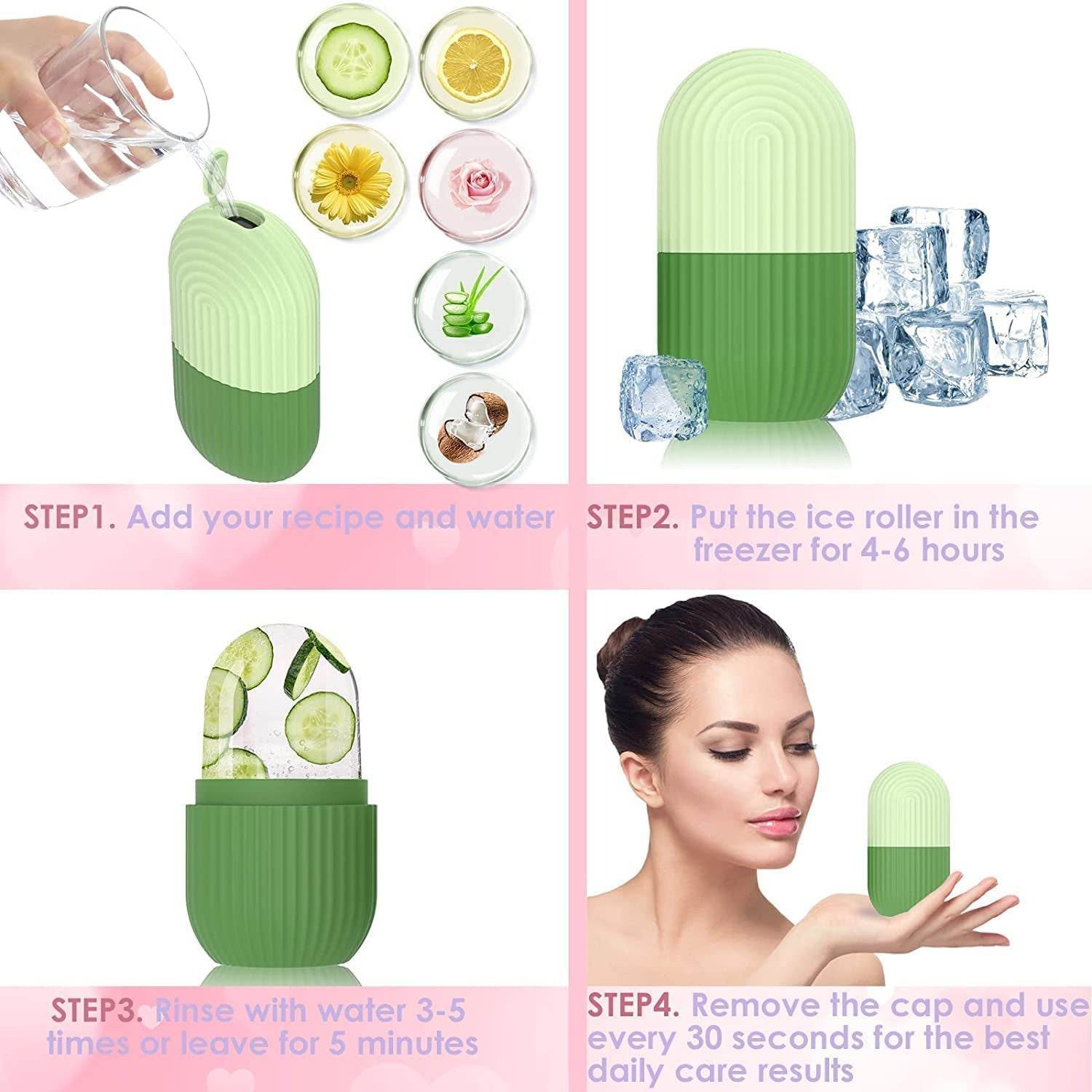 Beauty Ice Roller For Face Eye Reusable Face Rollers Facial Roller Box - 9XShoppy