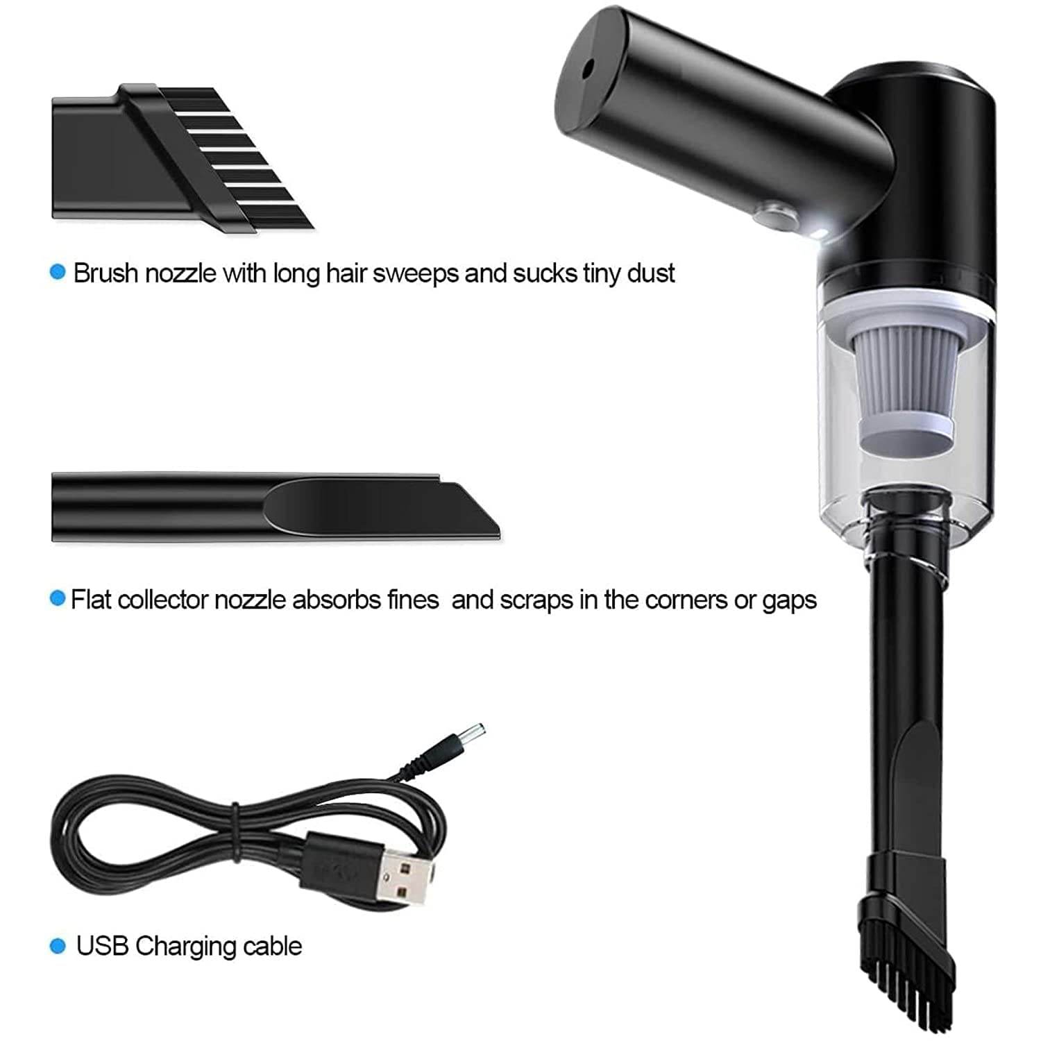 Vacuum Cleaner Dust Collection 2 In 1 Car Vacuum Cleaner 120w High-power Handheld Wireless Vacuum Cleaner - 9XShoppy