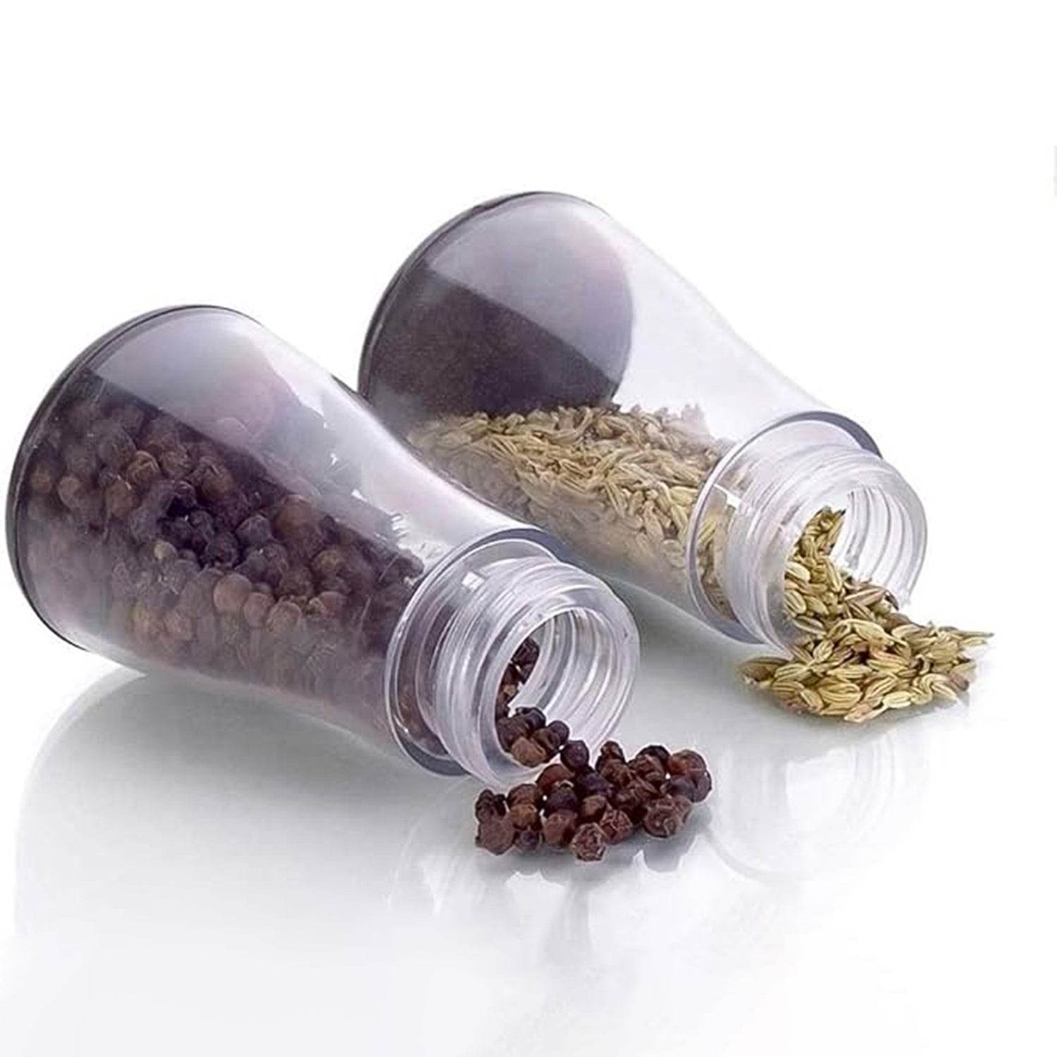 6-piece Plastic Spice Jar Set With Stand - 9XShoppy