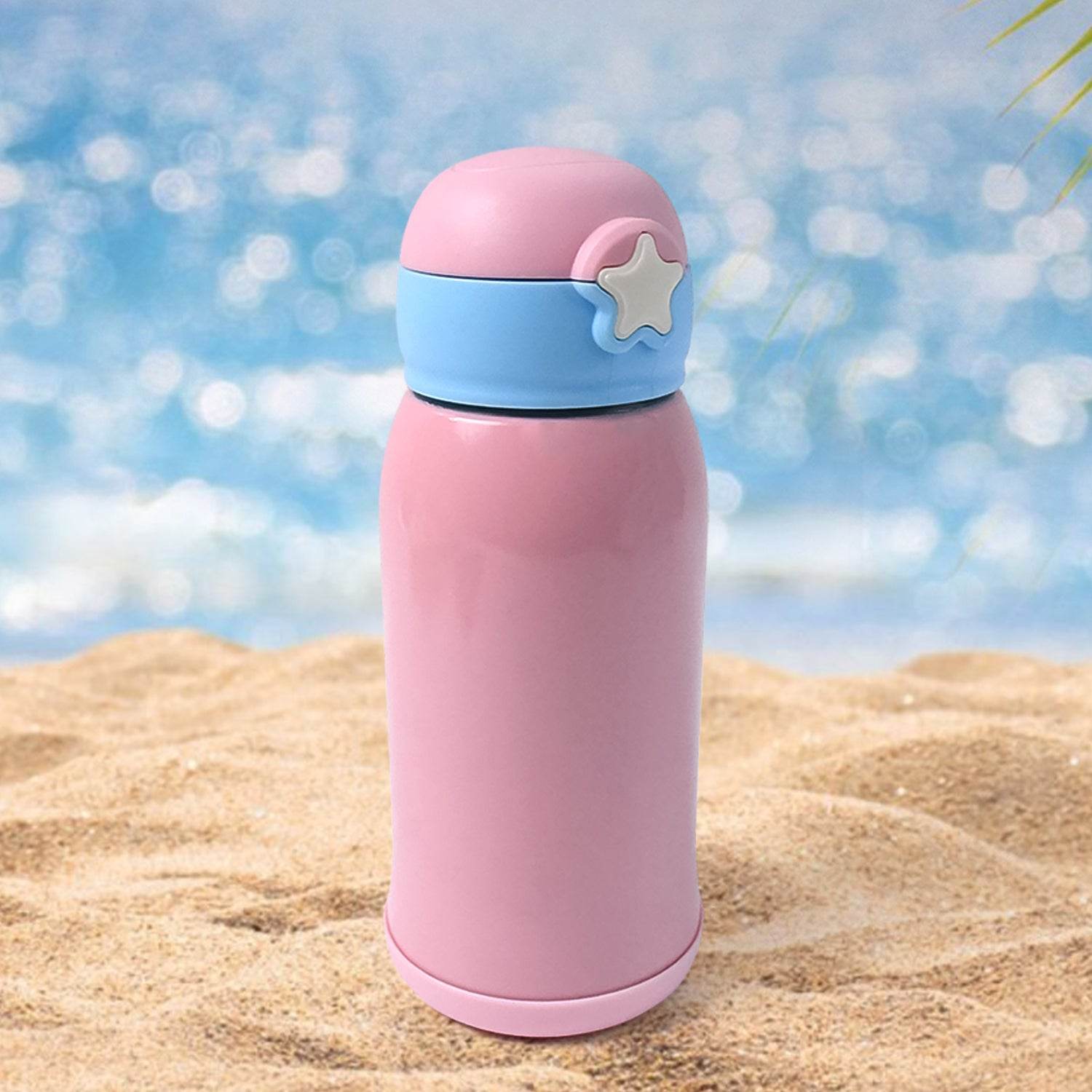 Thermos Steel Double Wall Vacuum Bottle With Cover Strap 600ml Approx - 9XShoppy