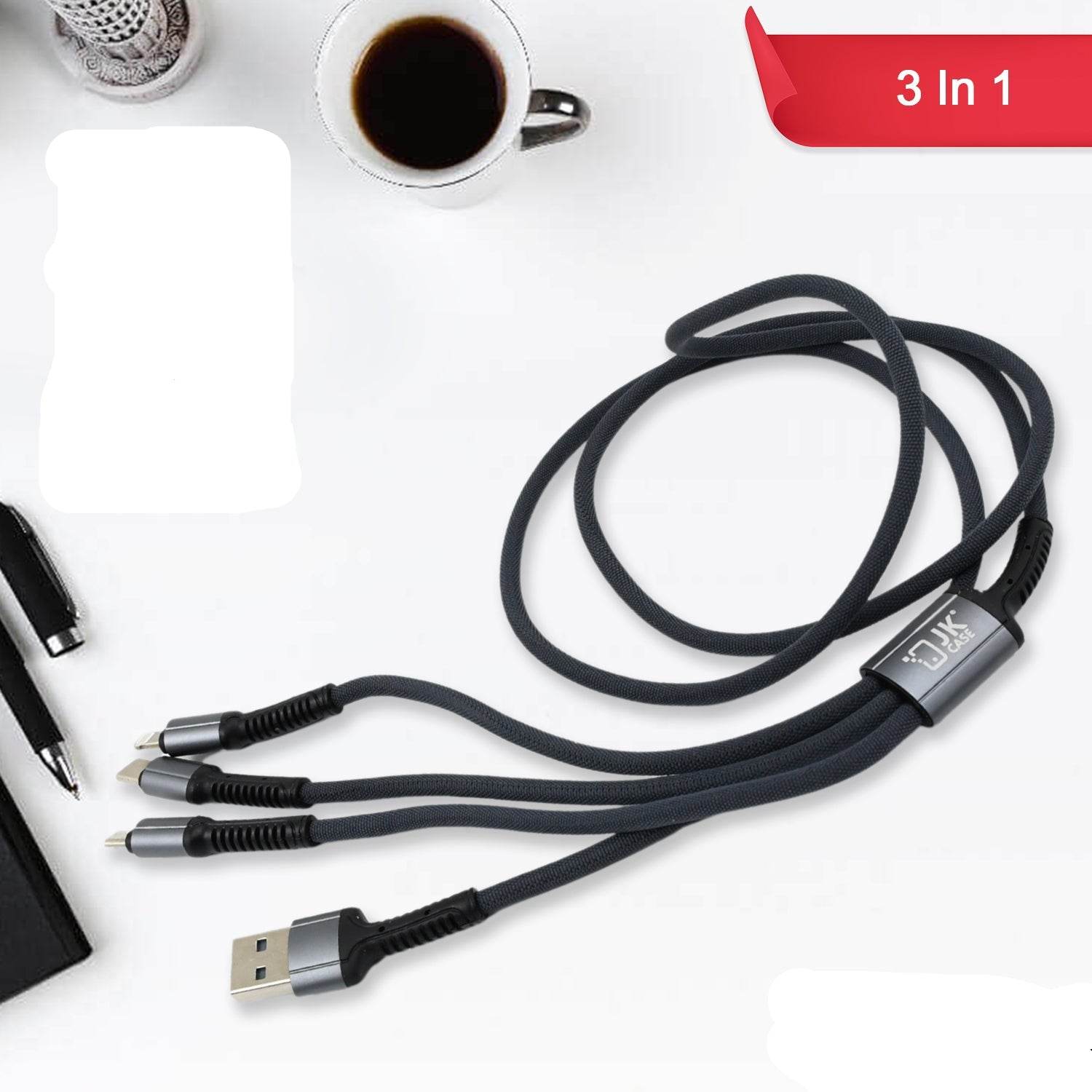 3 In 1 Multi Super Fast Charging Cable - 9XShoppy