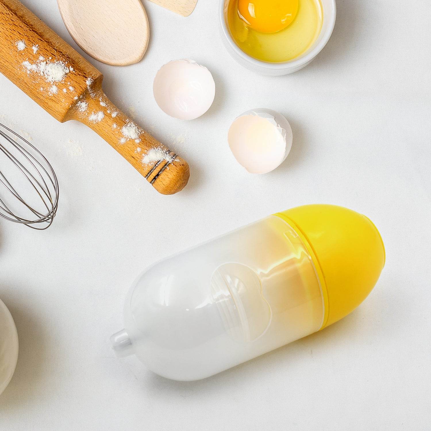 7156a Manual Egg Puller Scrambler Household White Egg Yolk Mixer Kitchen Tool Mix Manual Scrambler Convenient Without Breaking Eggs. - 9XShoppy