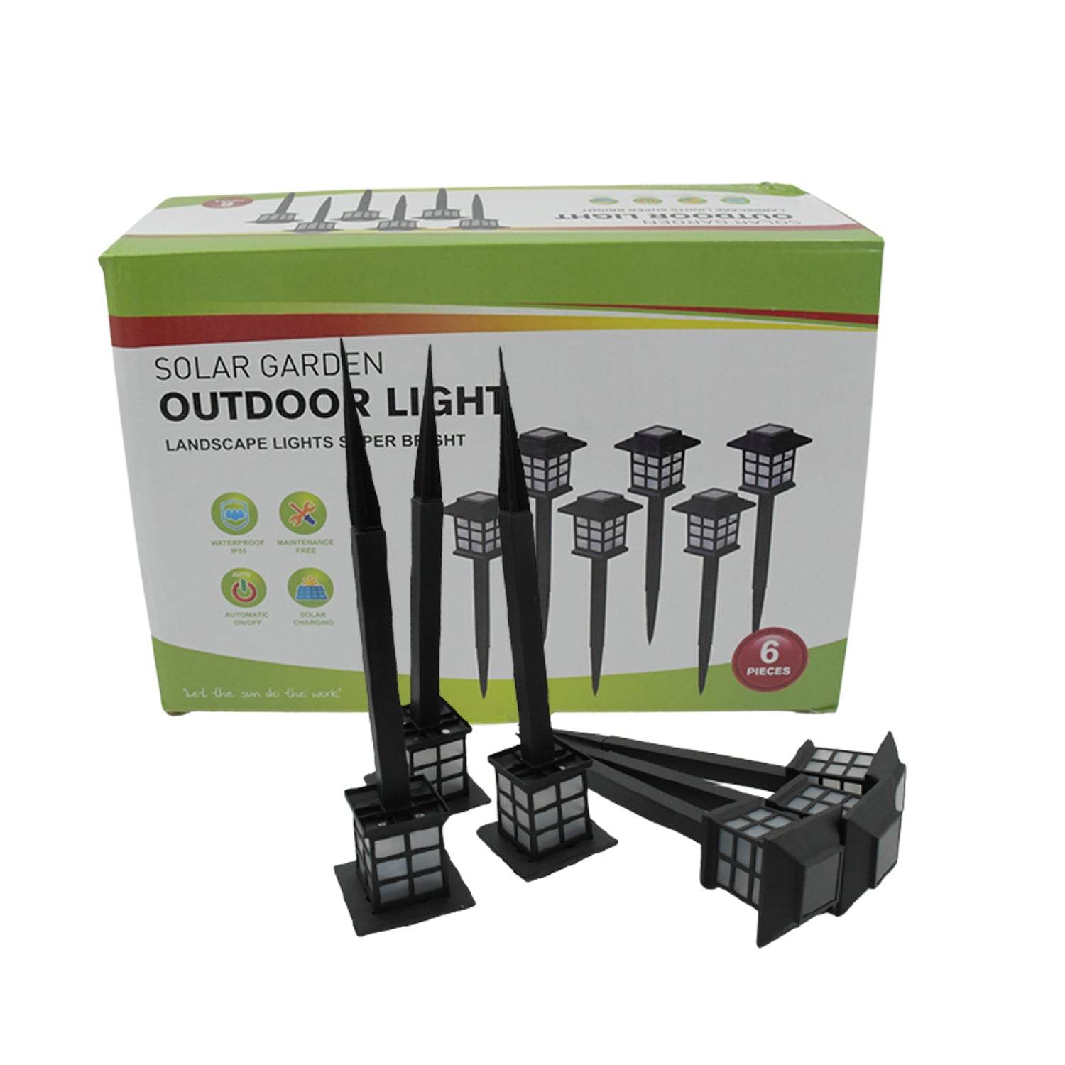 1493 Big Solar Outdoor Lights 6 Pack Waterproof Solar Pathway Lights 10 Hrs Long-lasting Led Landscape Lighting Solar Garden Lights Solar Lights For Walkway Path Driveway Patio Yard Lawn (6 Pc Set) - 9XShoppy