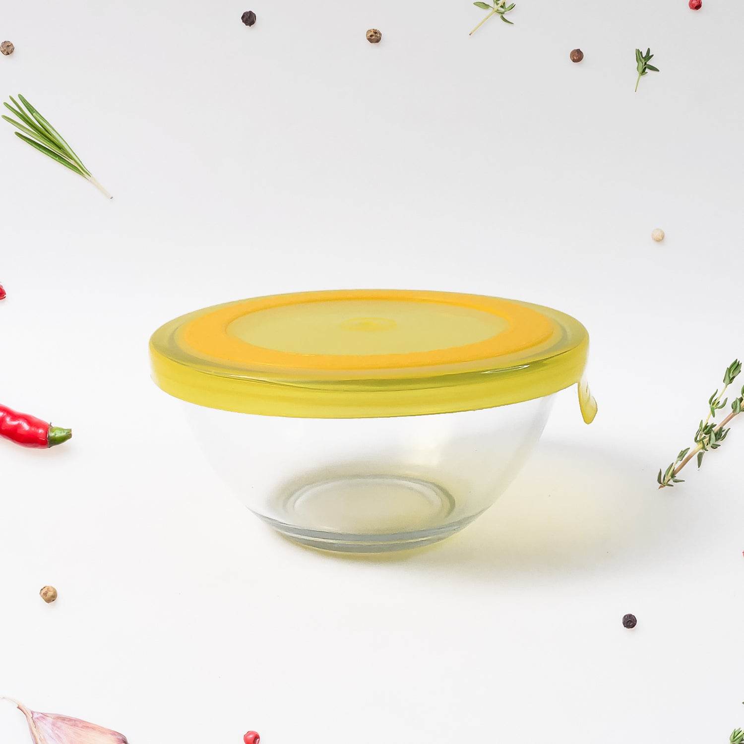 Dazzle Glass Bowl Set Mixing Storage Bowls With Lids (3 Pcs Set) - 9XShoppy