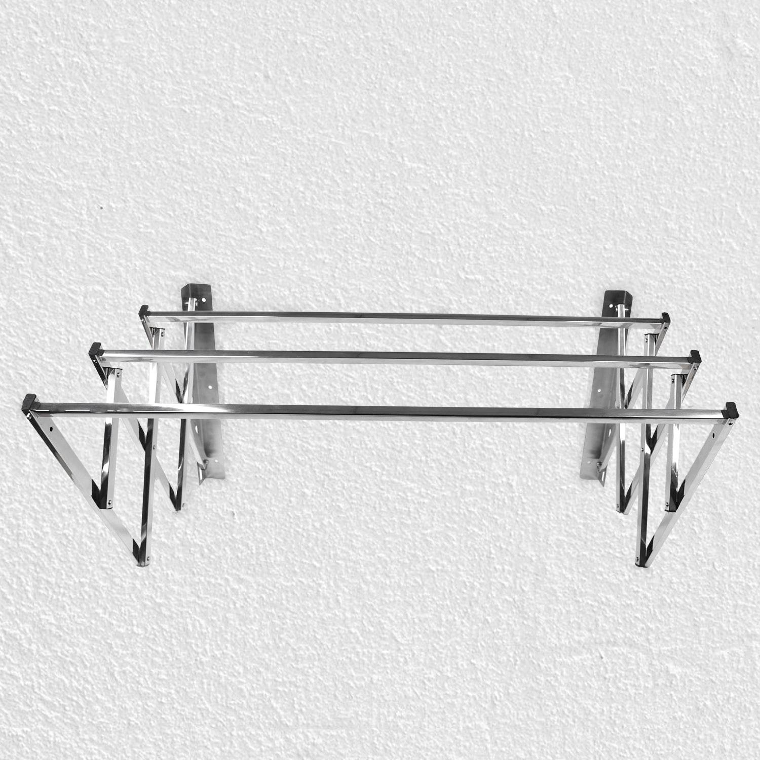 Stainless Steel Wall-mounted Folding Clothes Drying Rack - 9XShoppy