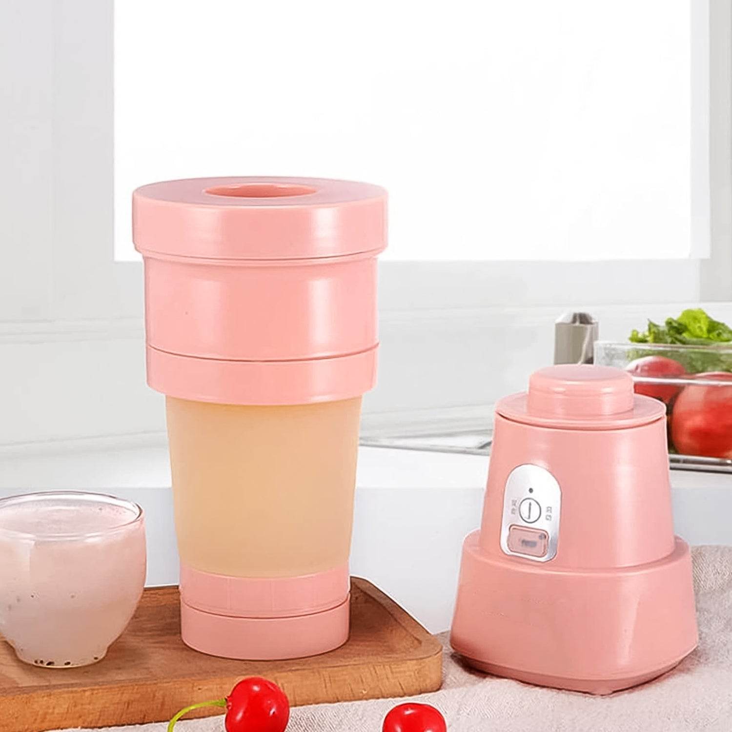 Foldable Electric Juicer Portable Blender Stainless Steel 6 Blades (500 Ml) - 9XShoppy