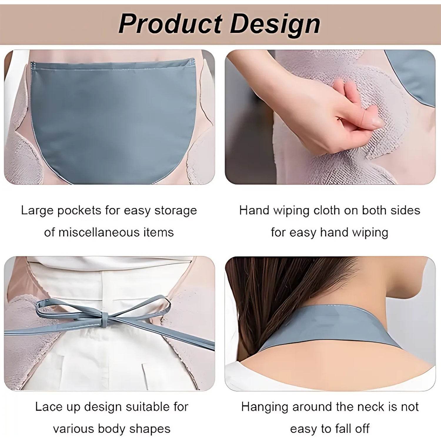 Cute Cartoon Animal Design Kitchen Apron (1 Pc) - 9XShoppy