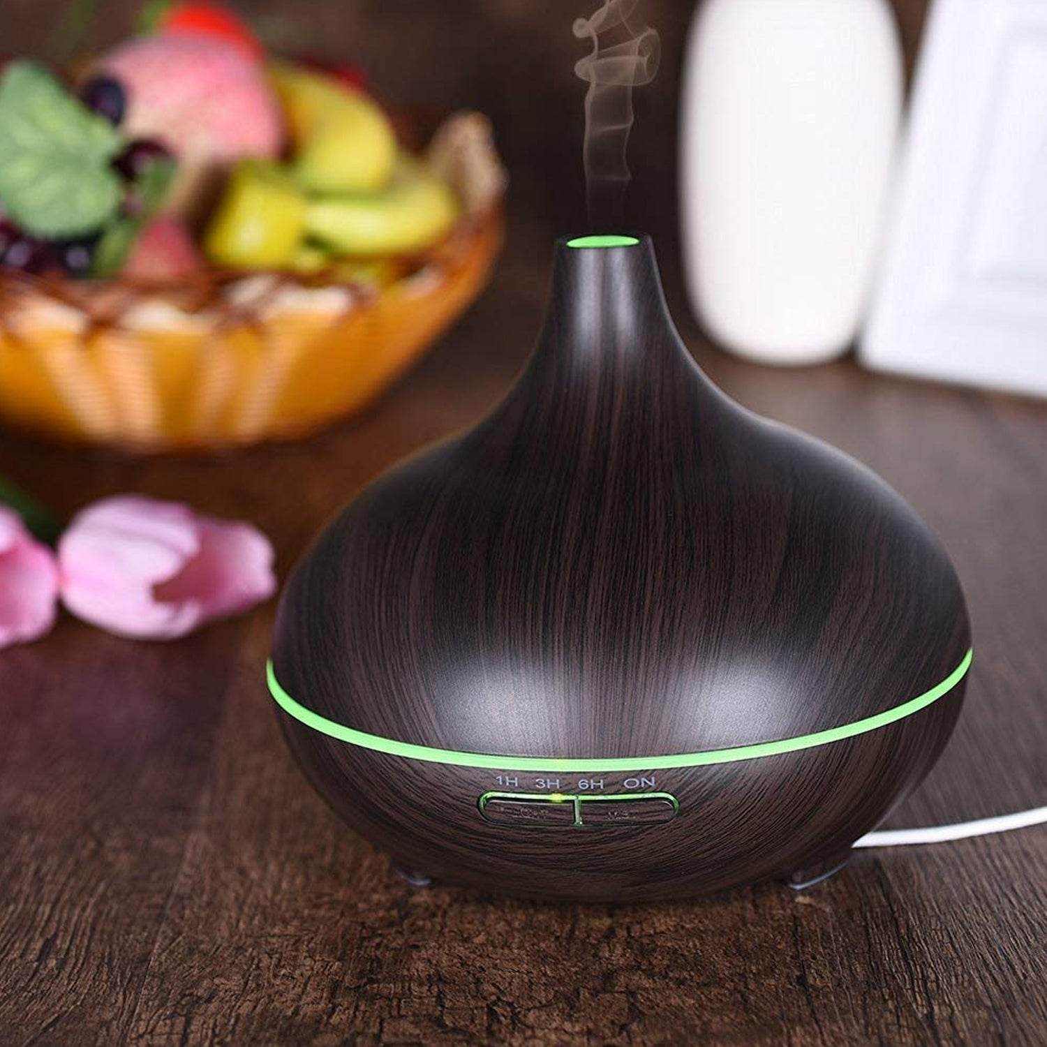 Aromatherapy Humidifier With 7 Colourful Led Light Change (500 Ml Capacity With Remote) - 9XShoppy