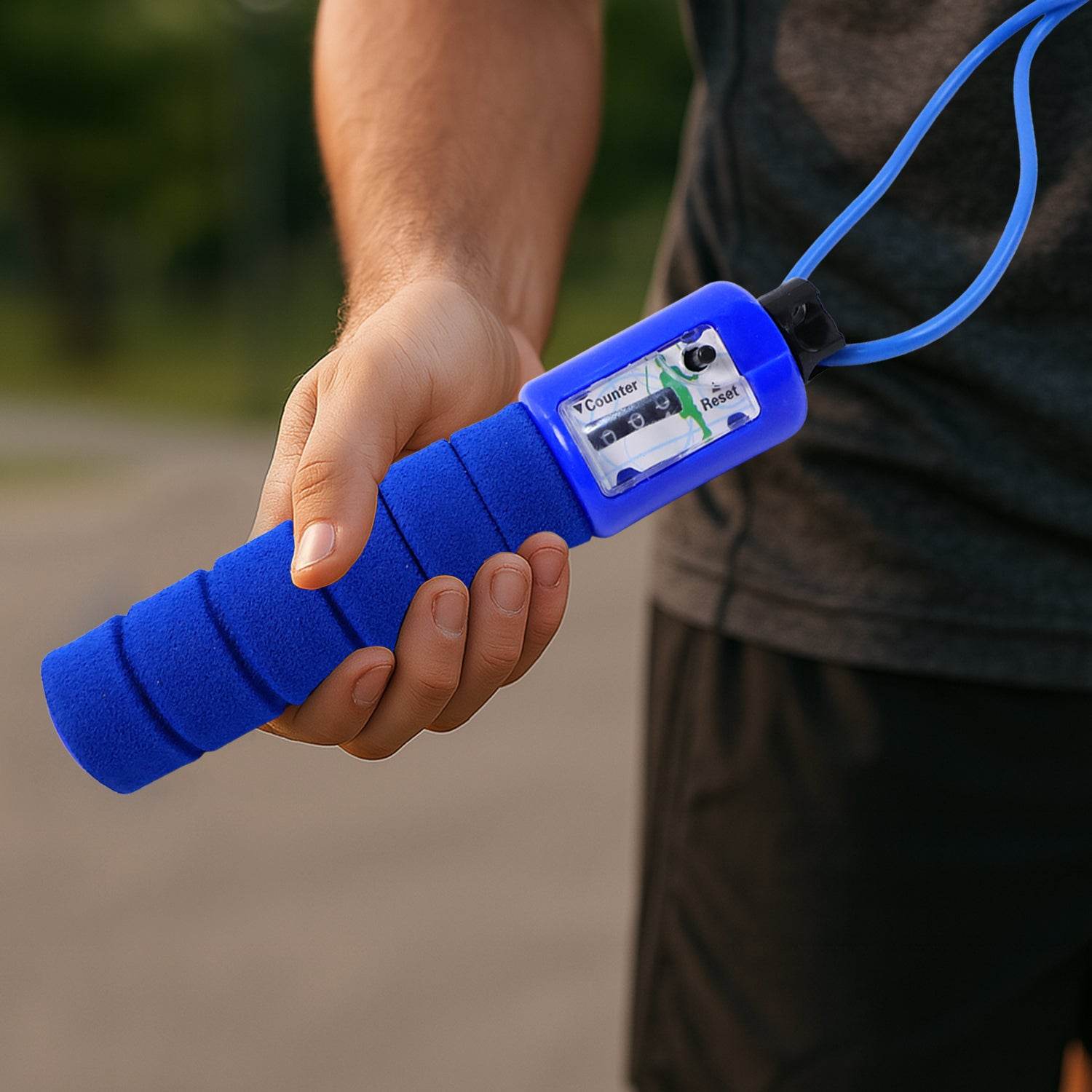 Adjustable Skipping Rope With Digital Jump Counter And Foam Grip Handles (1 Pc) - 9XShoppy