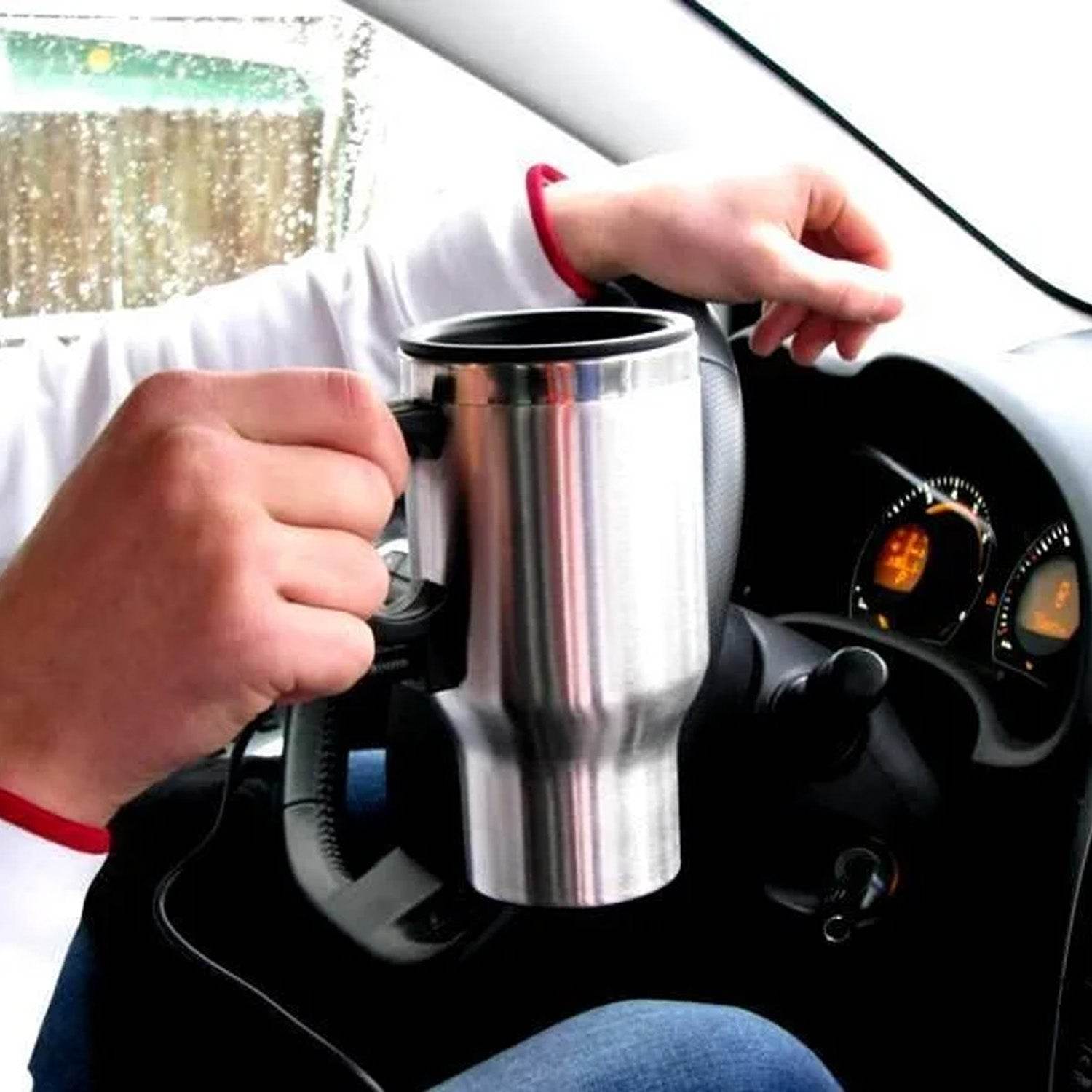 Stainless Steel Vacuum Glass Insulated Glass Coffee Cups (With Lid Handle 1 Pc) - 9XShoppy
