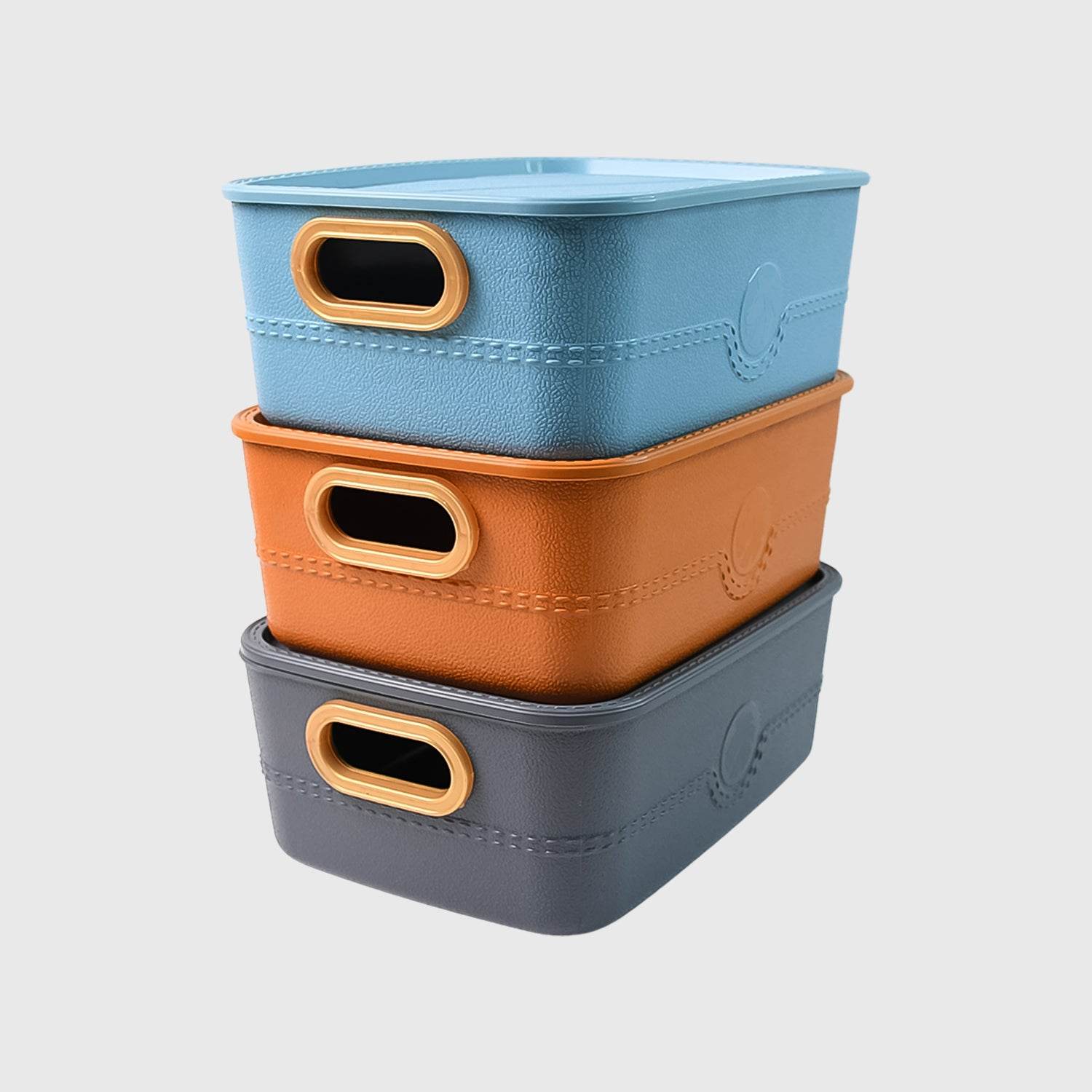 3-piece Plastic Multipurpose Storage Basket Bin Set - 9XShoppy